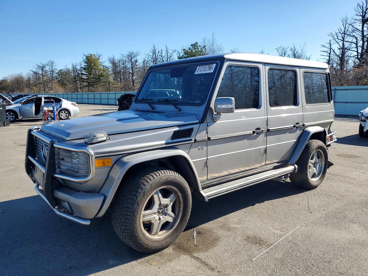 2004 Mercedes-benz G 55 Amg Silver vin: WDCYR46EX4X145587
