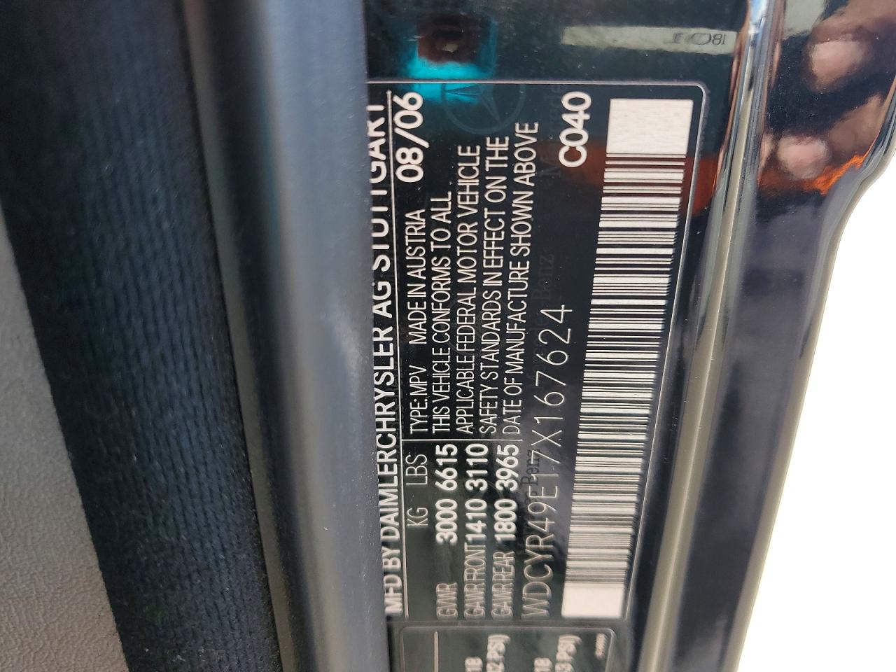 2007 Mercedes-benz G 500 Black vin: WDCYR49E17X167624