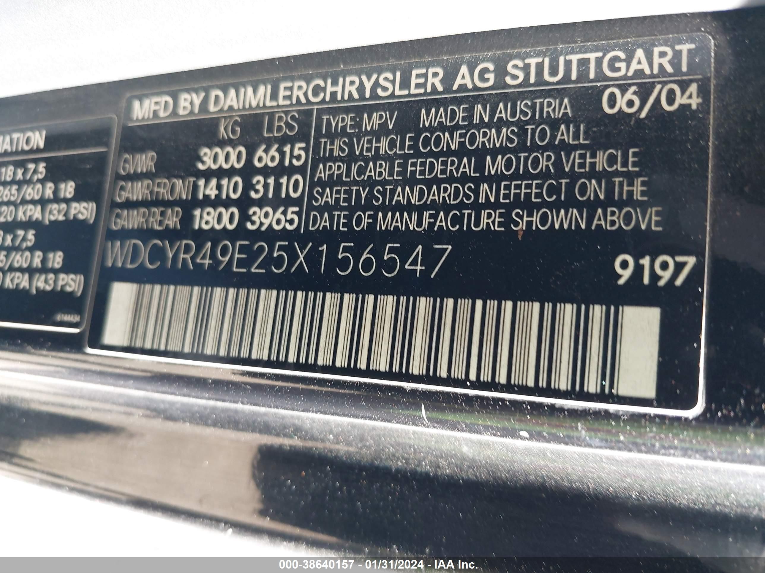 2005 Mercedes-benz G 500 4matic/grand Edition 4matic Черный vin: WDCYR49E25X156547