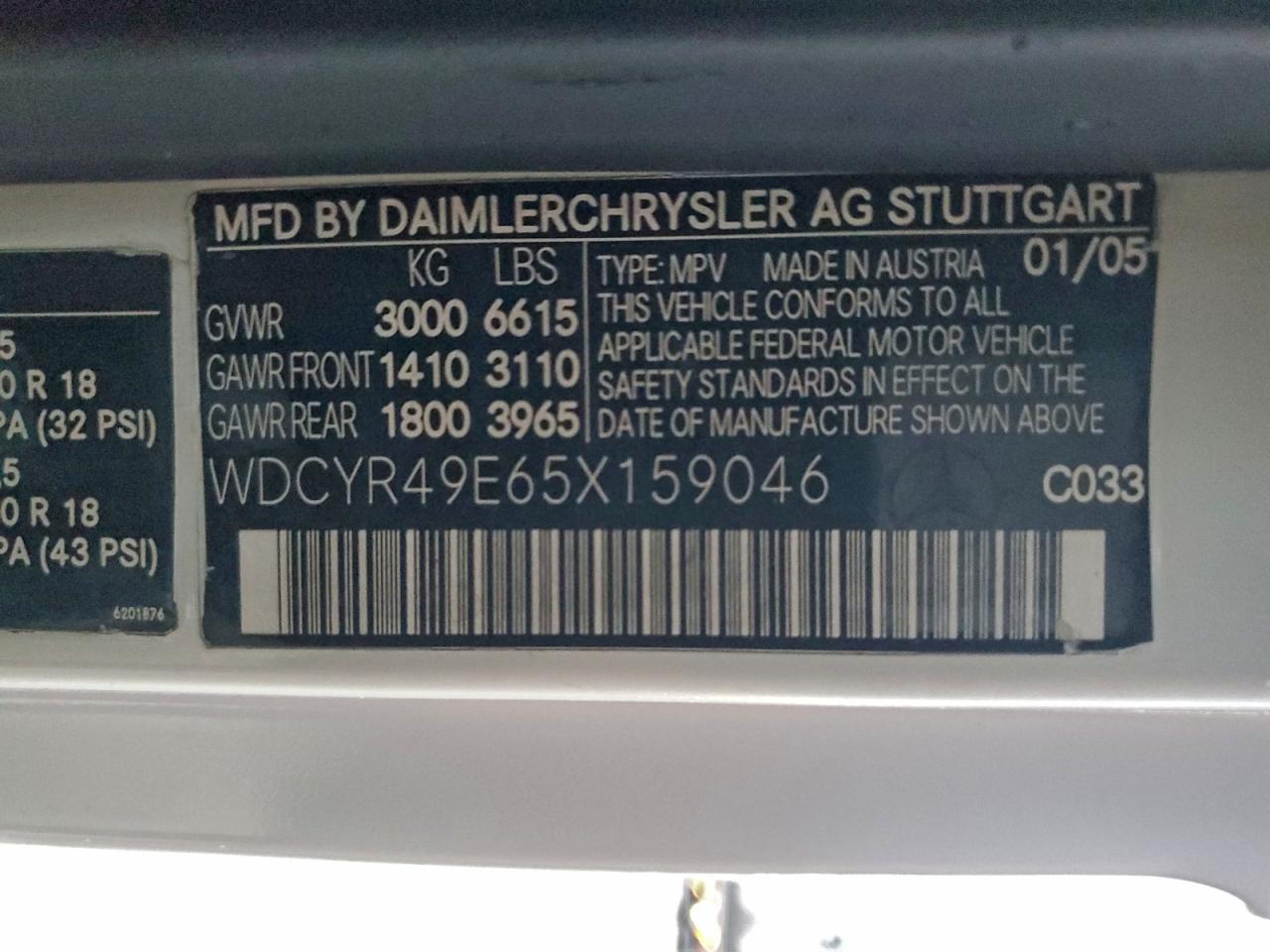 2005 Mercedes-benz G 500 White vin: WDCYR49E65X159046