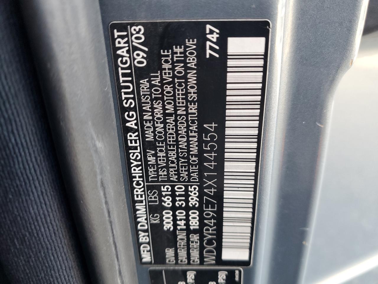 2004 Mercedes-benz G 500 Gray vin: WDCYR49E74X144554