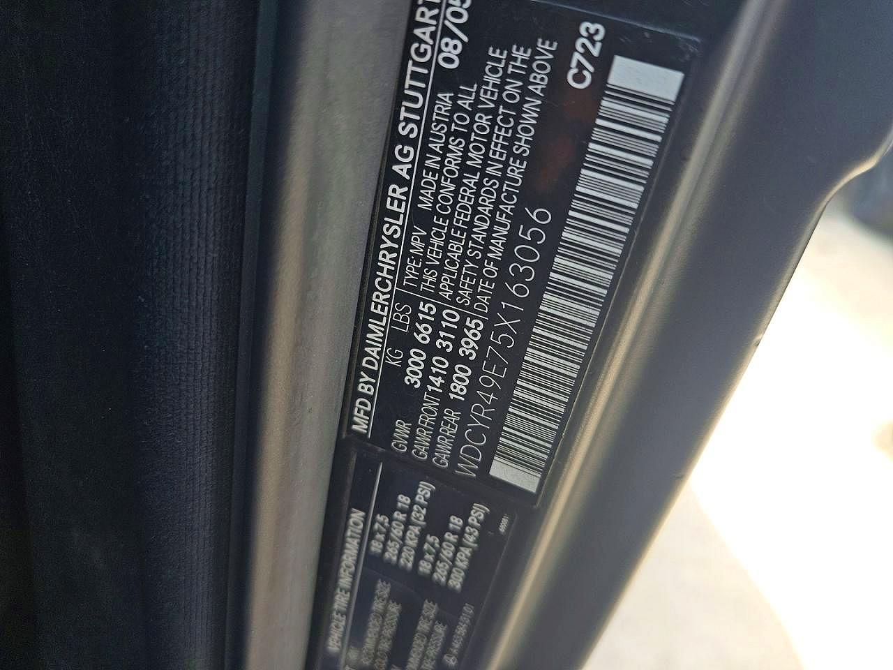 2005 Mercedes-benz G 500 Black vin: WDCYR49E75X163056