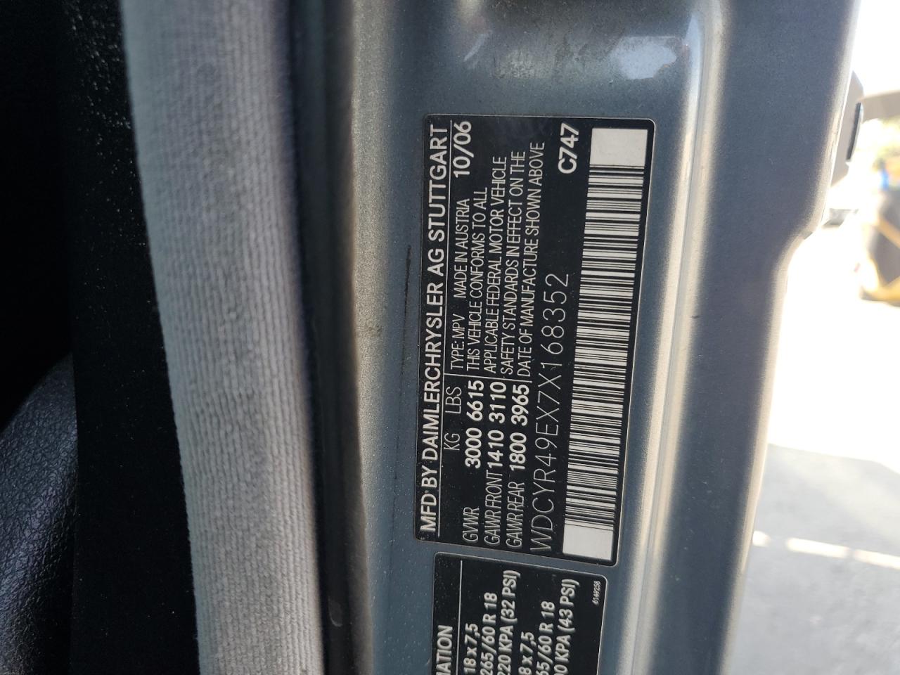 2007 Mercedes-benz G 500 Blue vin: WDCYR49EX7X168352