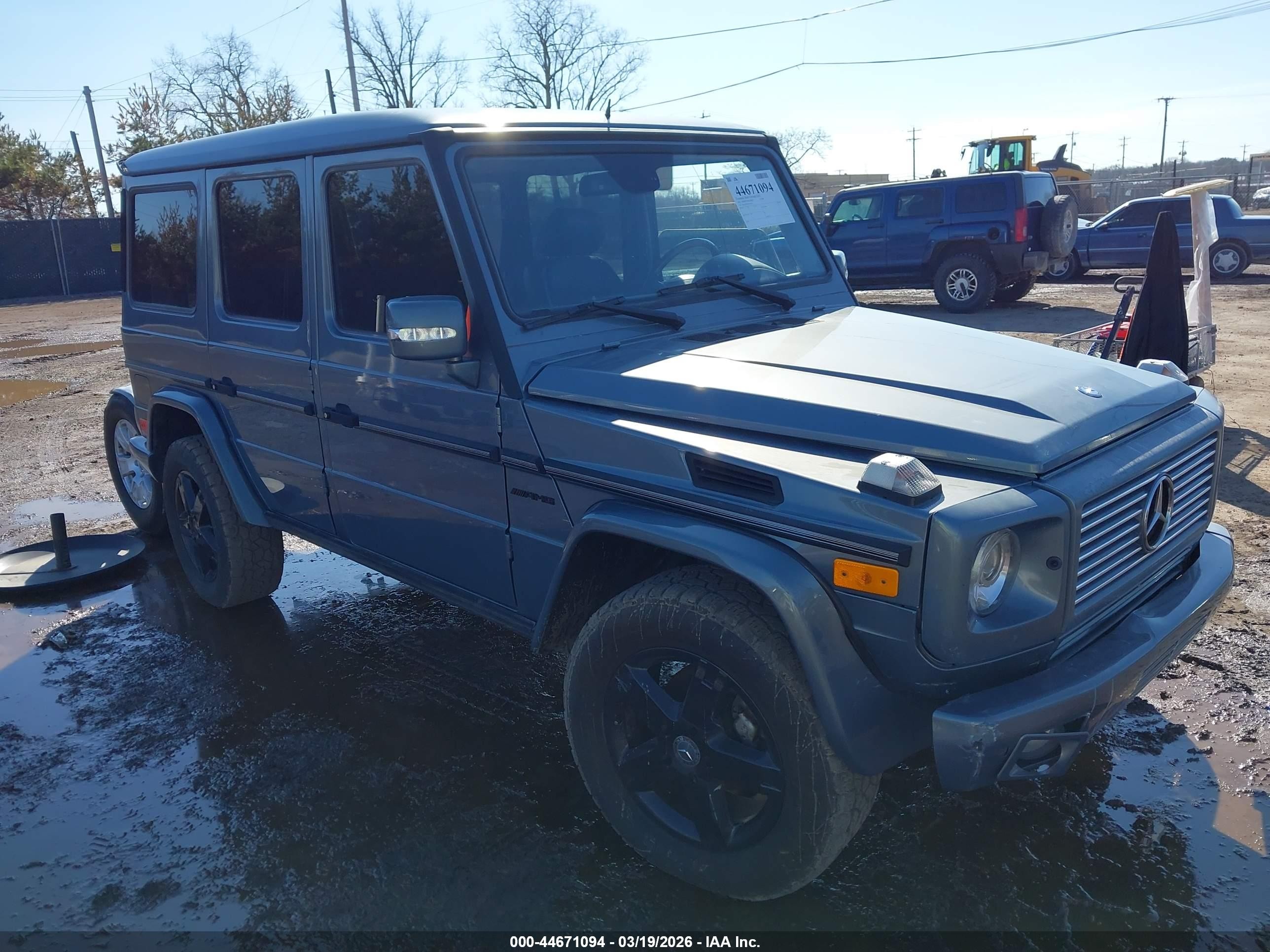 2007 Mercedes-benz G 500 4matic Синий vin: WDCYR49EX7X168352