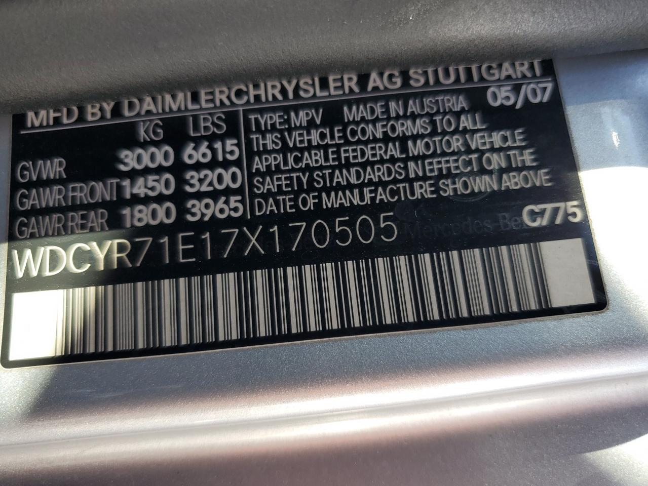 2007 Mercedes-benz G 55 Amg Silver vin: WDCYR71E17X170505
