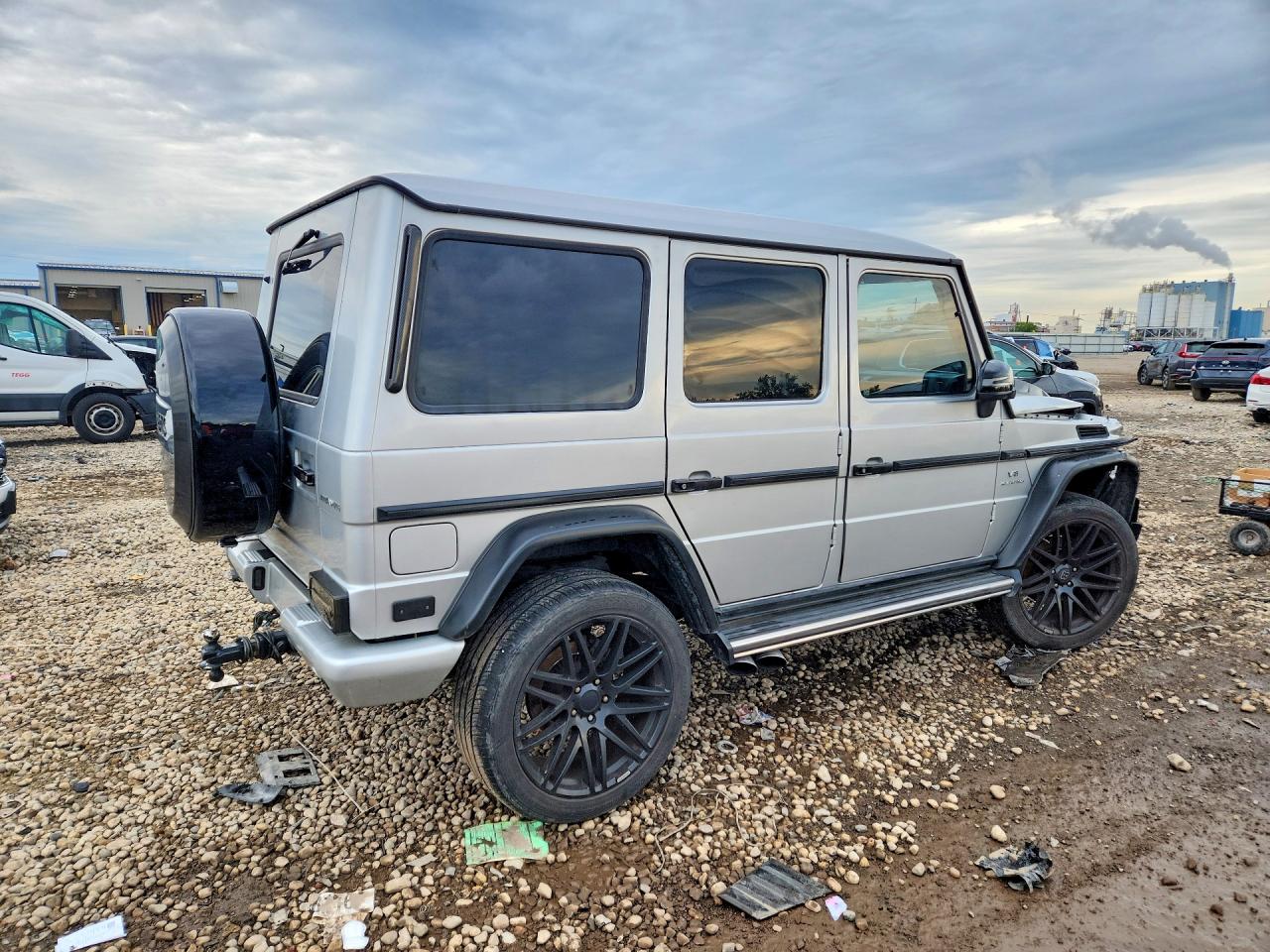 2005 Mercedes-benz G 55 Amg Silver vin: WDCYR71E55X160847