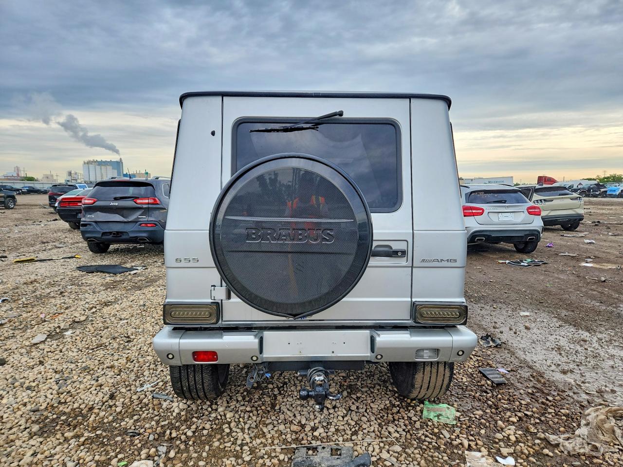 2005 Mercedes-benz G 55 Amg Silver vin: WDCYR71E55X160847