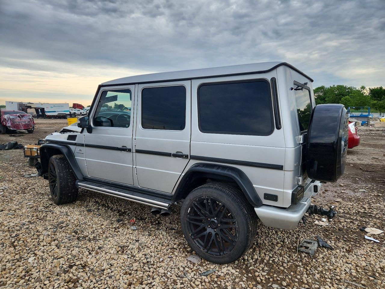 2005 Mercedes-benz G 55 Amg Silver vin: WDCYR71E55X160847