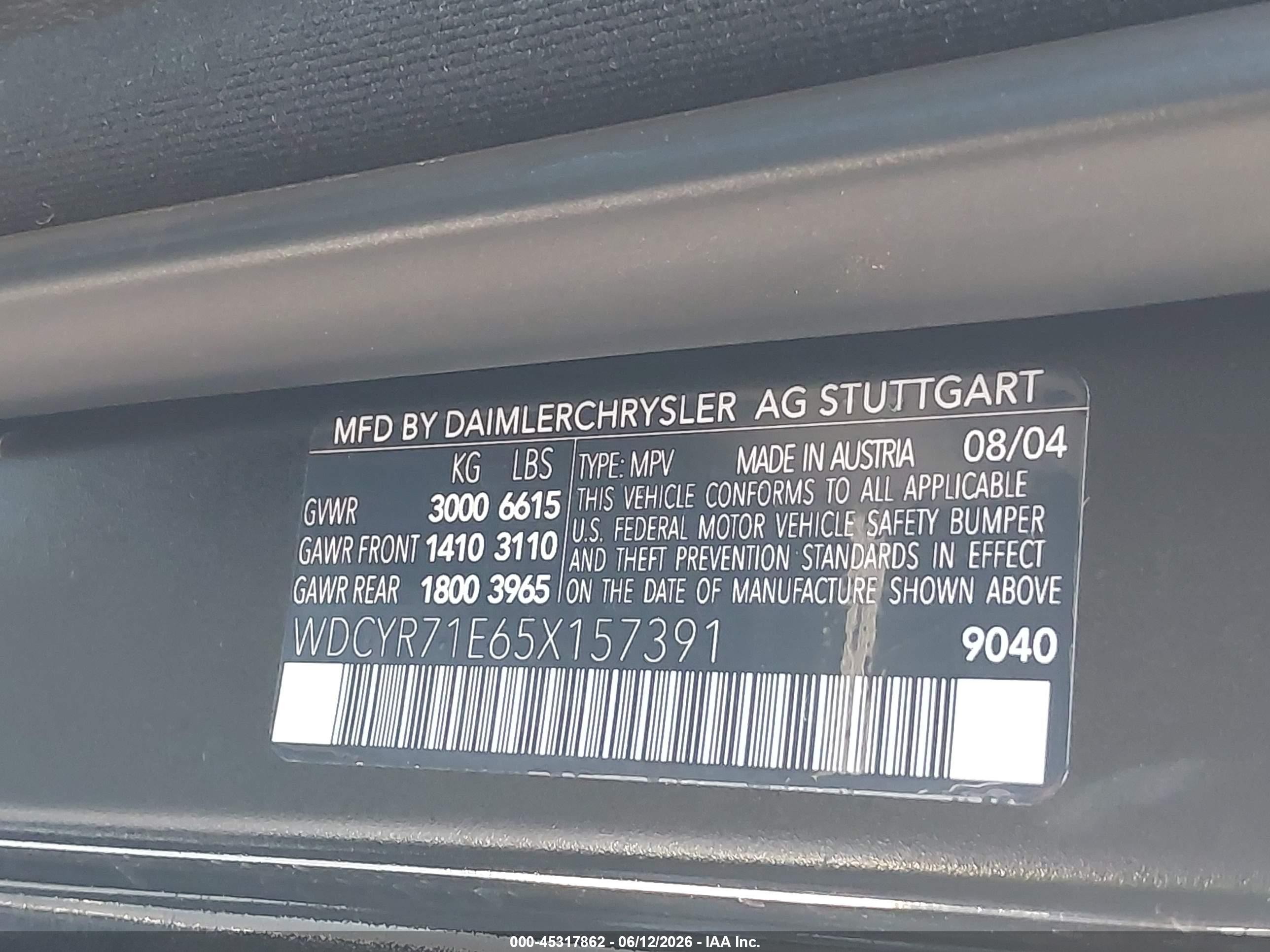 2005 Mercedes-benz G 55 Amg 4matic/grand Edition 4matic Black vin: WDCYR71E65X157391