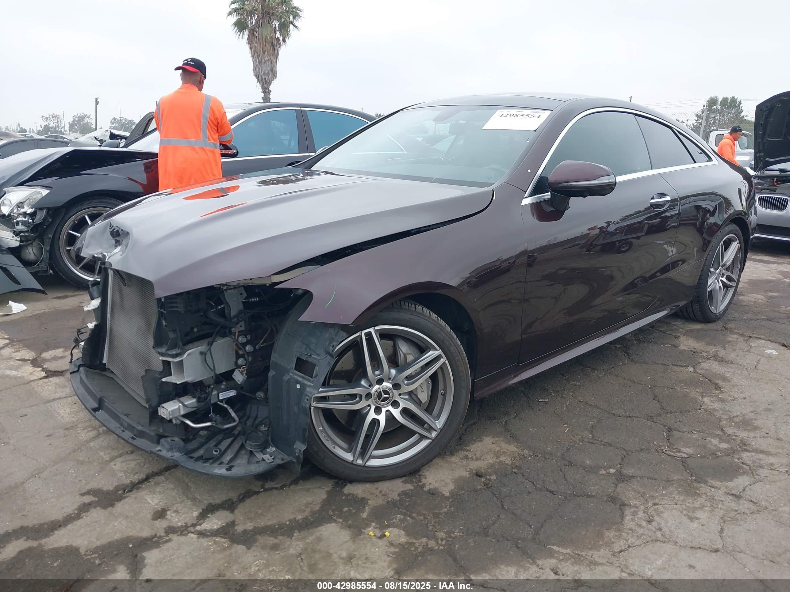 2019 Mercedes-benz E 450   Бордовый vin: WDD1J6HB5KF073588