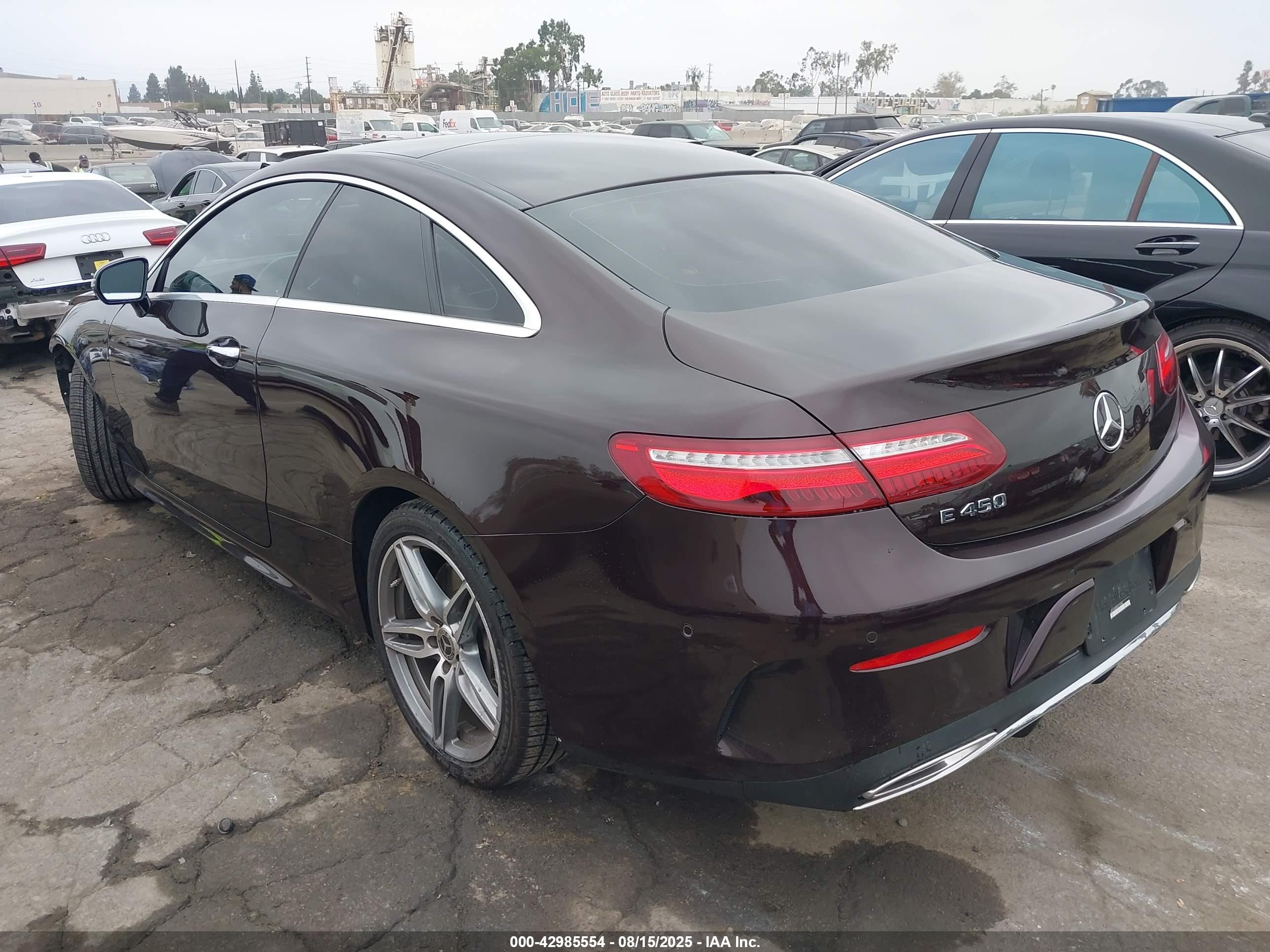 2019 Mercedes-benz E 450   Бордовый vin: WDD1J6HB5KF073588