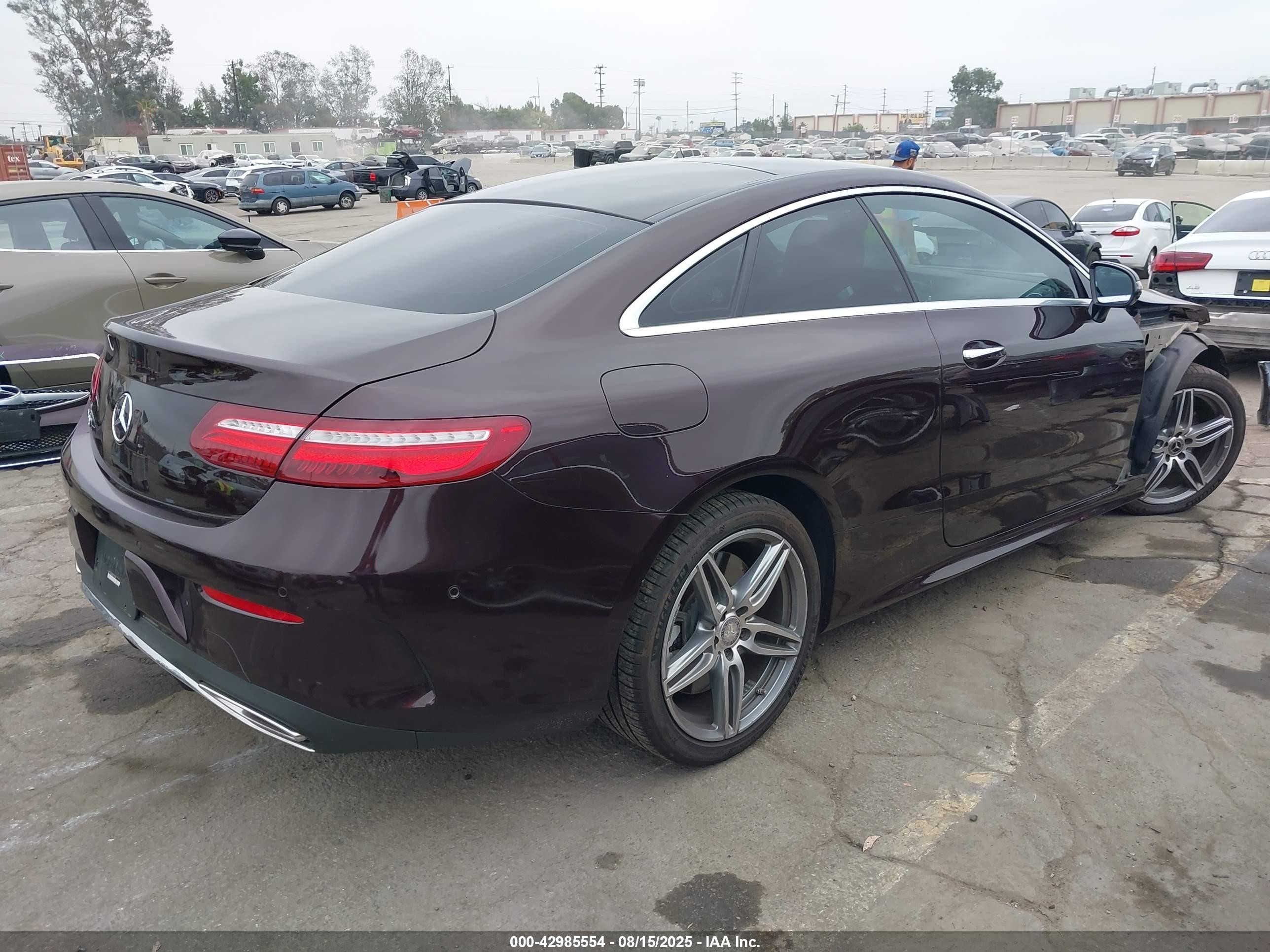 2019 Mercedes-benz E 450   Бордовый vin: WDD1J6HB5KF073588