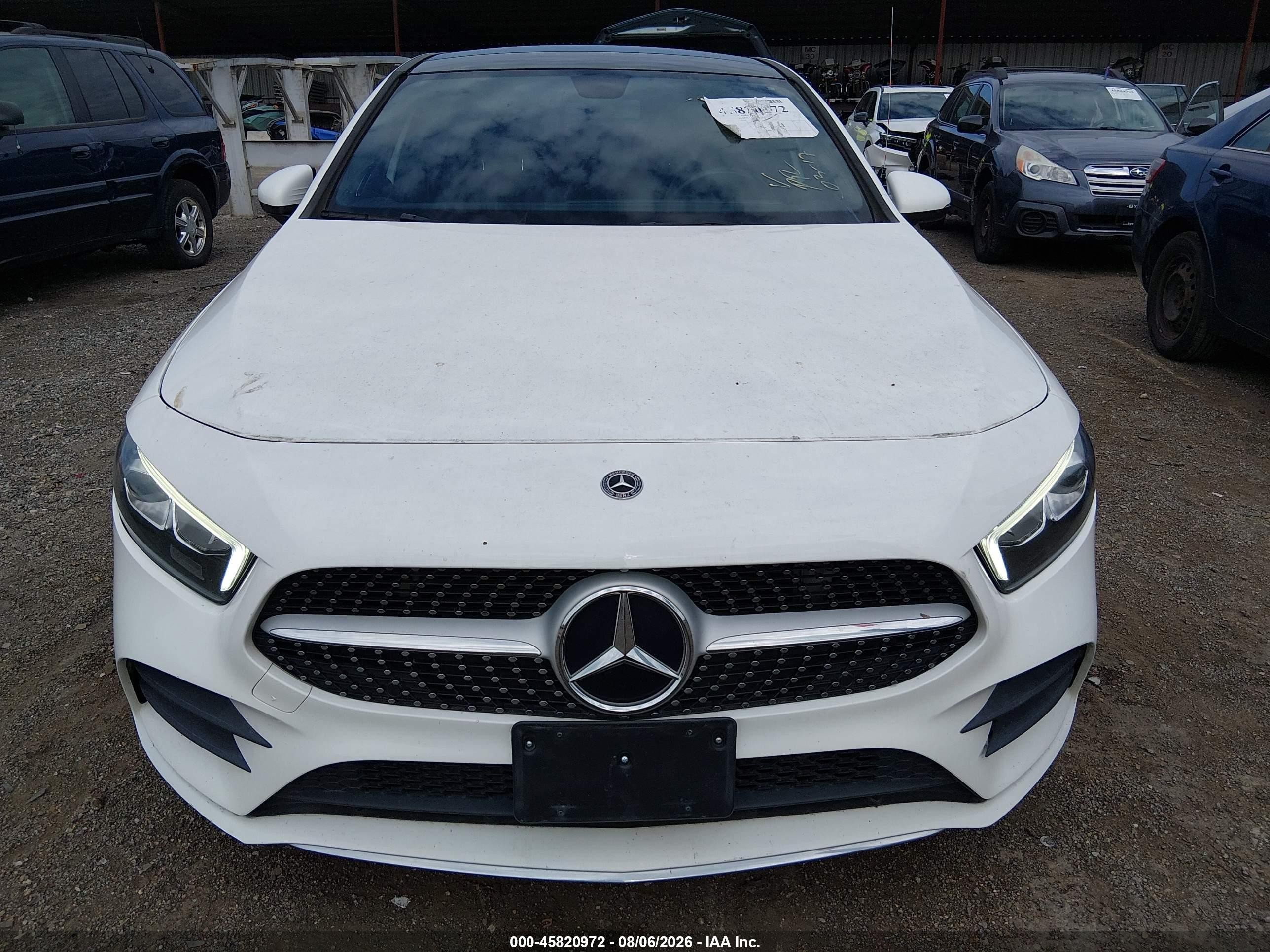 2019 Mercedes-benz A 220   White vin: WDD3G4EB5KW033009
