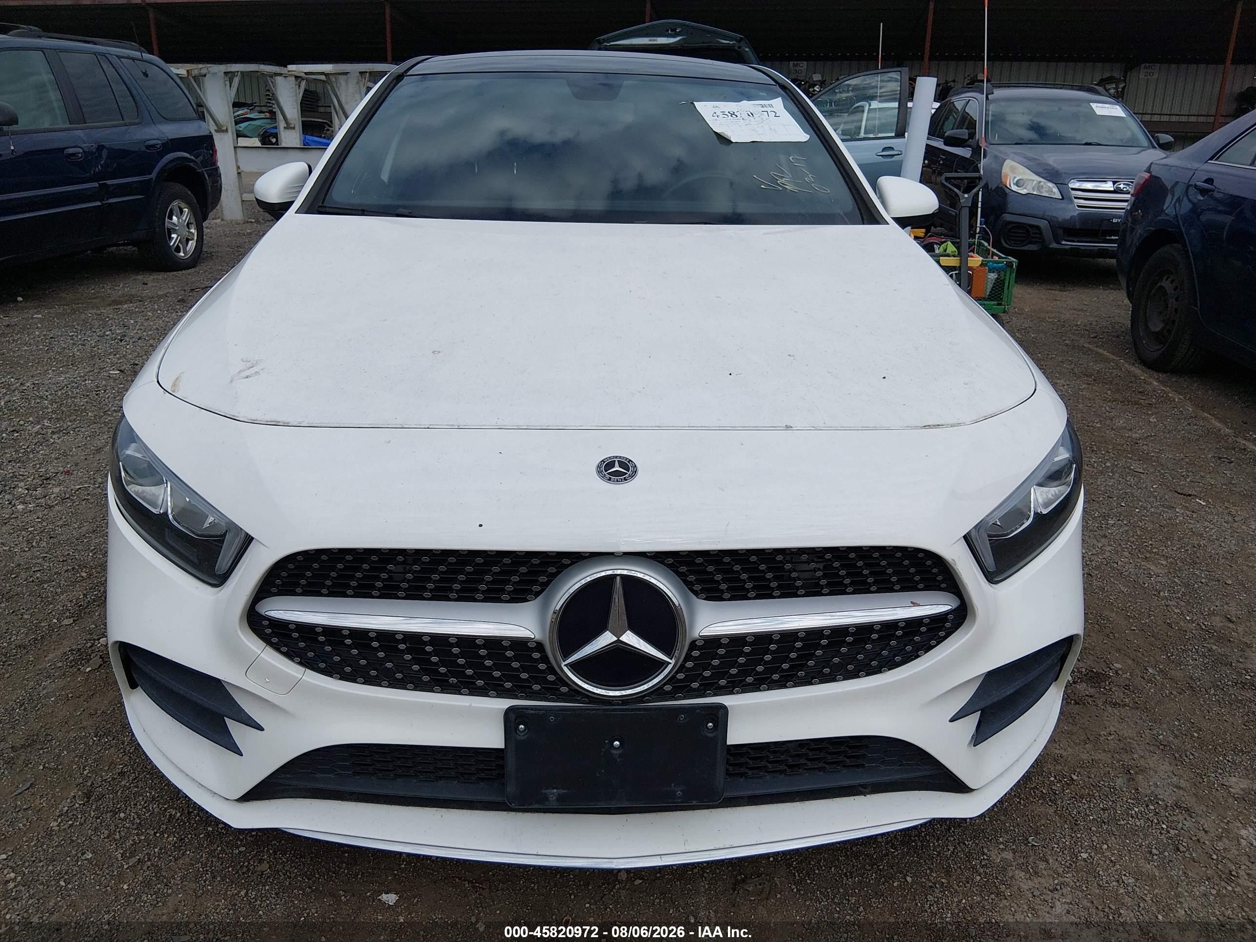 2019 Mercedes-benz A 220   White vin: WDD3G4EB5KW033009