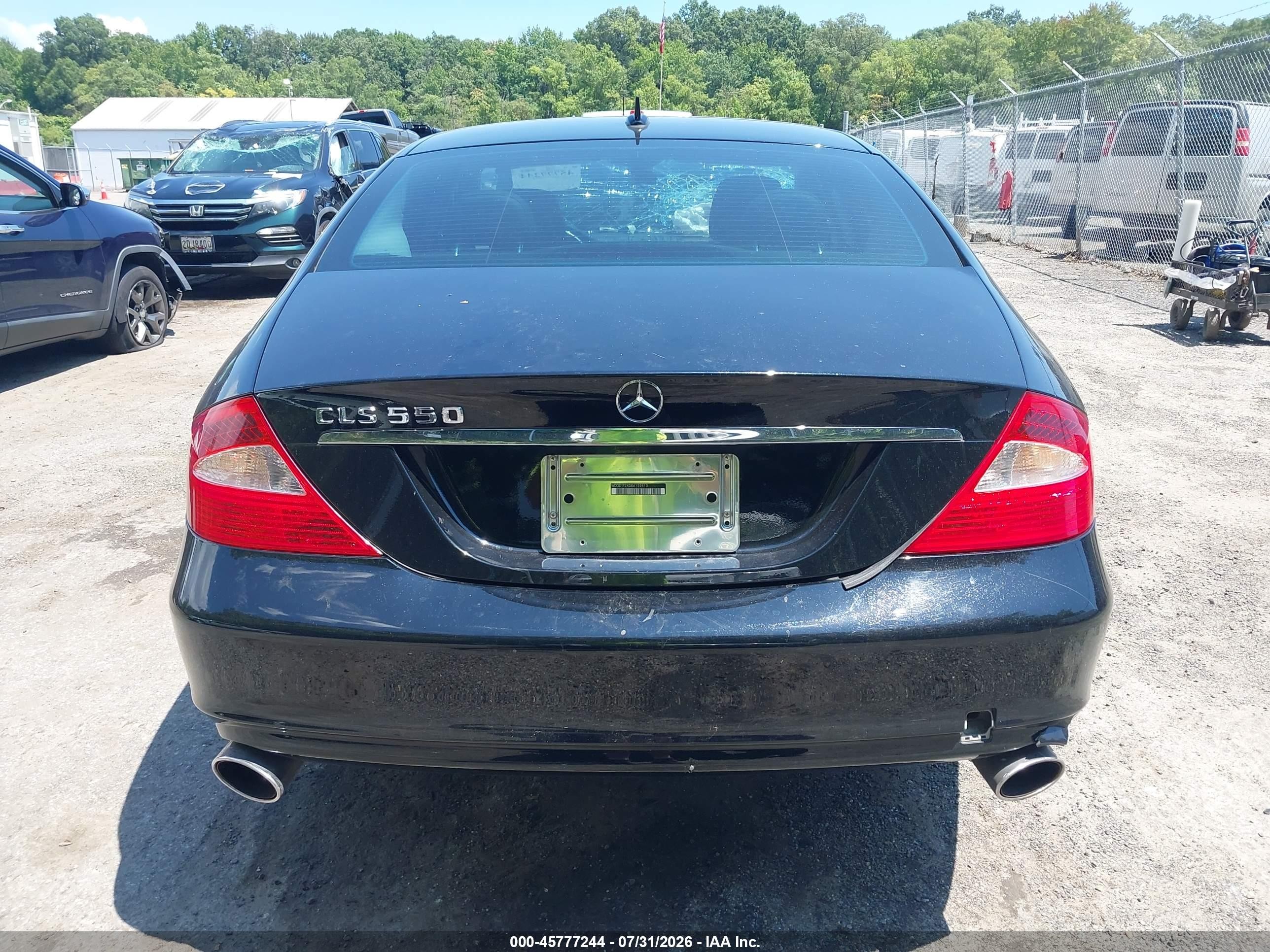 2008 Mercedes-benz Cls 550 Black vin: WDDDJ72X08A122810
