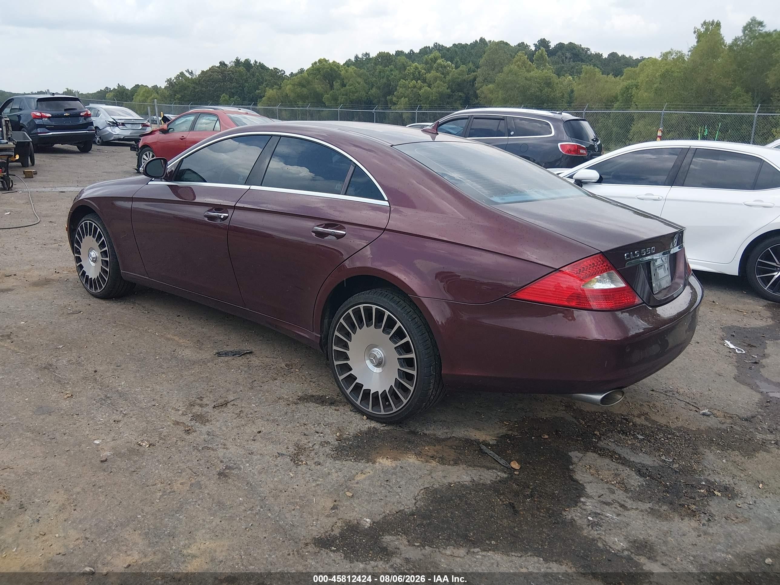 2007 Mercedes-benz Cls 550 Maroon vin: WDDDJ72X47A095271