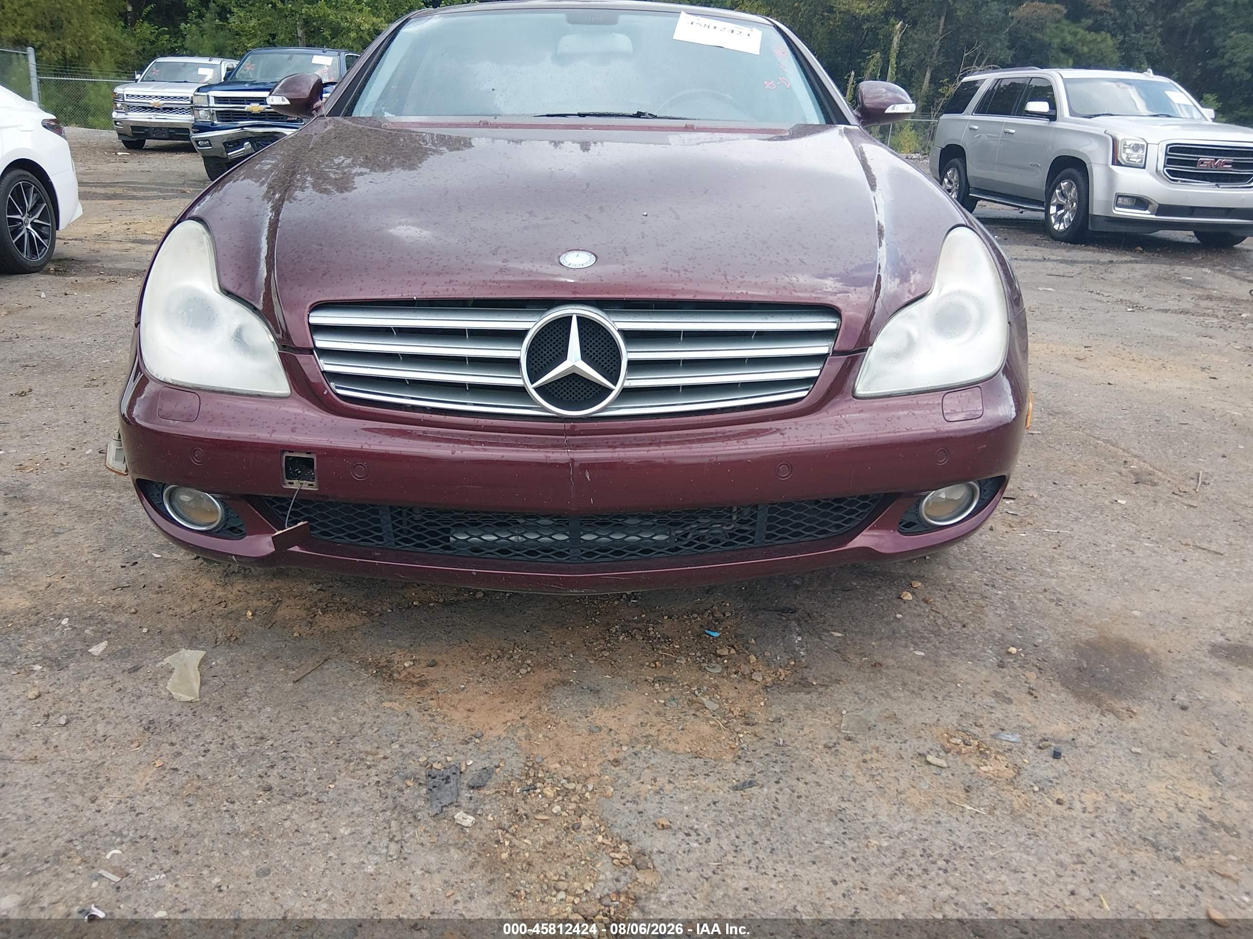 2007 Mercedes-benz Cls 550 Maroon vin: WDDDJ72X47A095271