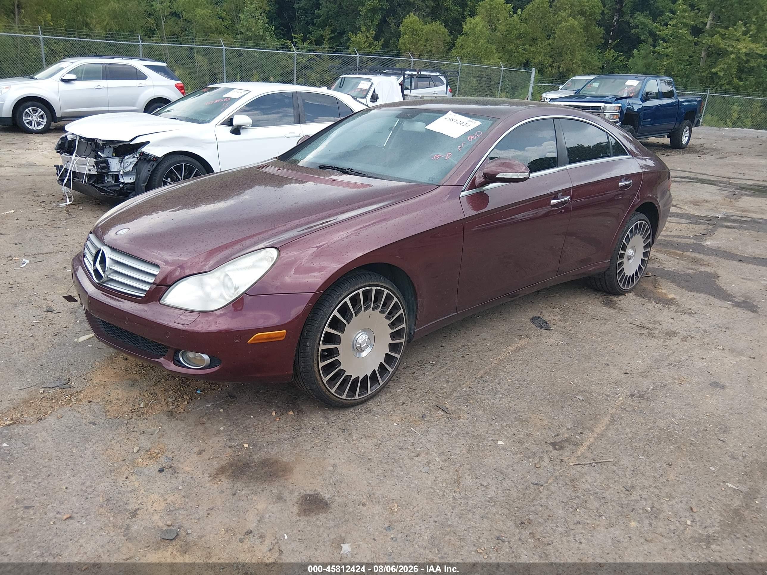 2007 Mercedes-benz Cls 550 Maroon vin: WDDDJ72X47A095271