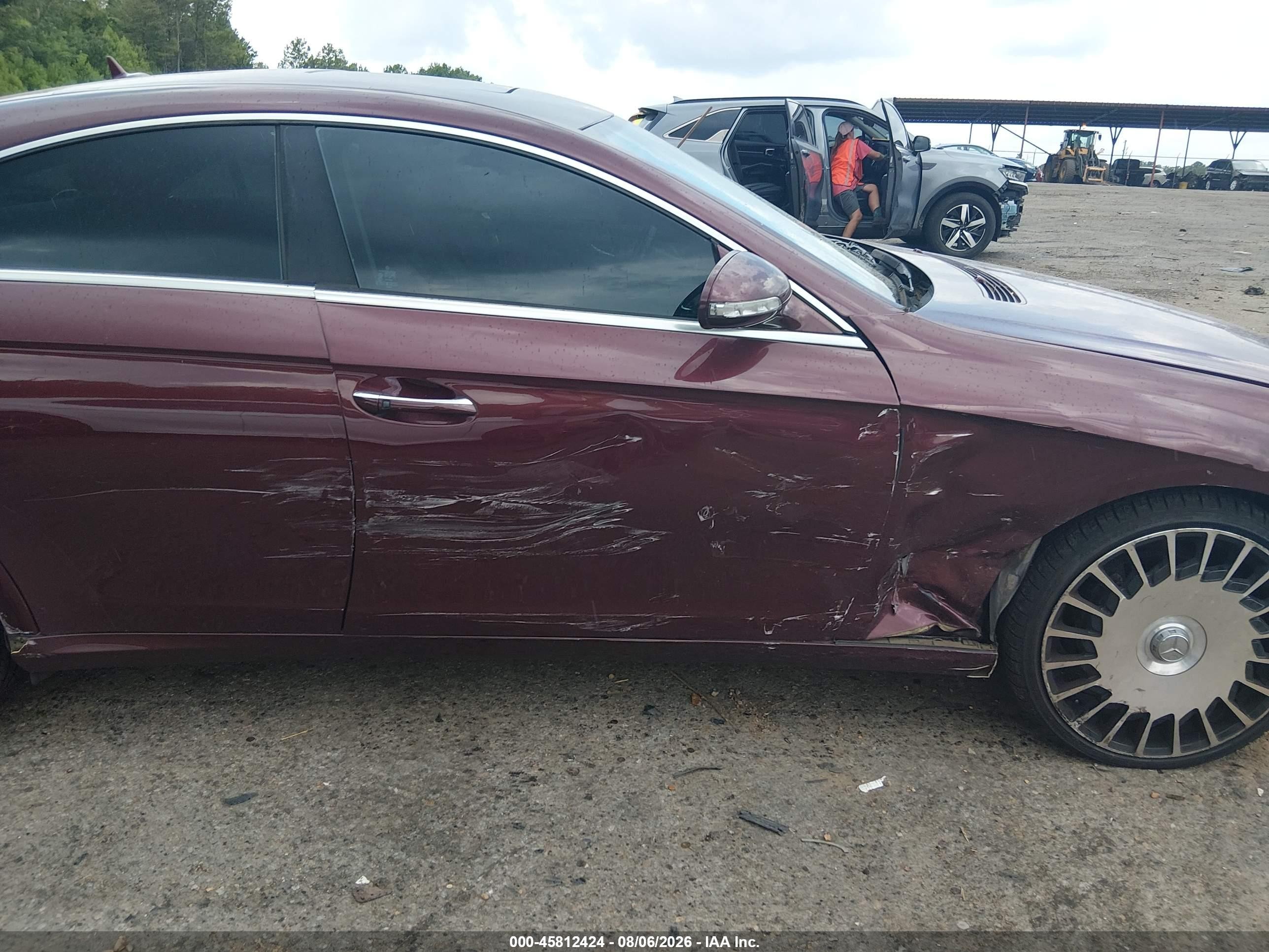 2007 Mercedes-benz Cls 550 Maroon vin: WDDDJ72X47A095271