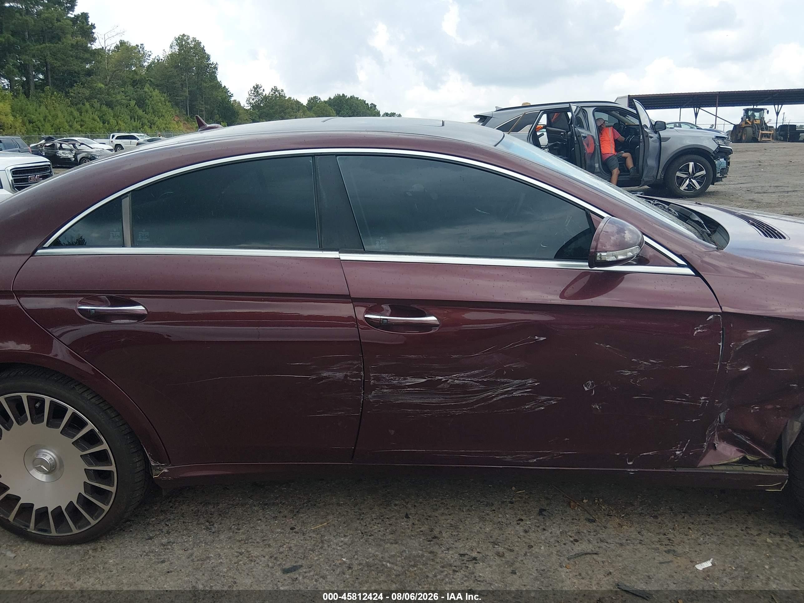 2007 Mercedes-benz Cls 550 Maroon vin: WDDDJ72X47A095271
