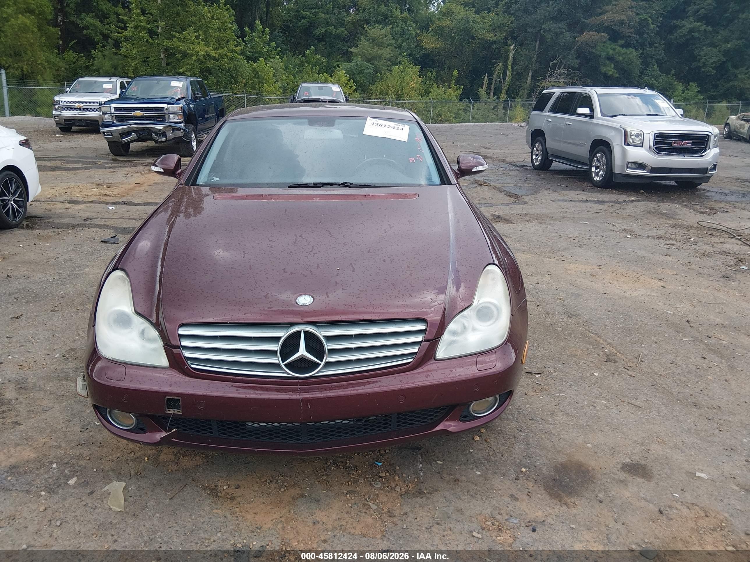 2007 Mercedes-benz Cls 550 Maroon vin: WDDDJ72X47A095271