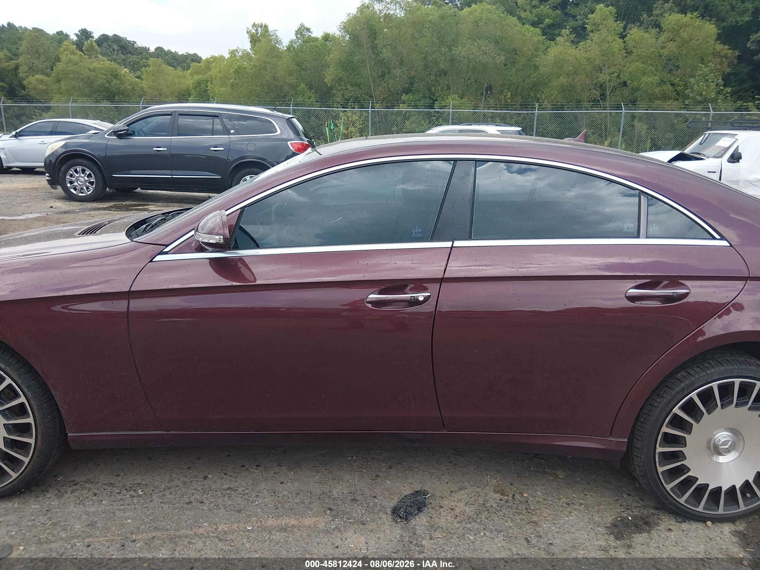 2007 Mercedes-benz Cls 550 Maroon vin: WDDDJ72X47A095271
