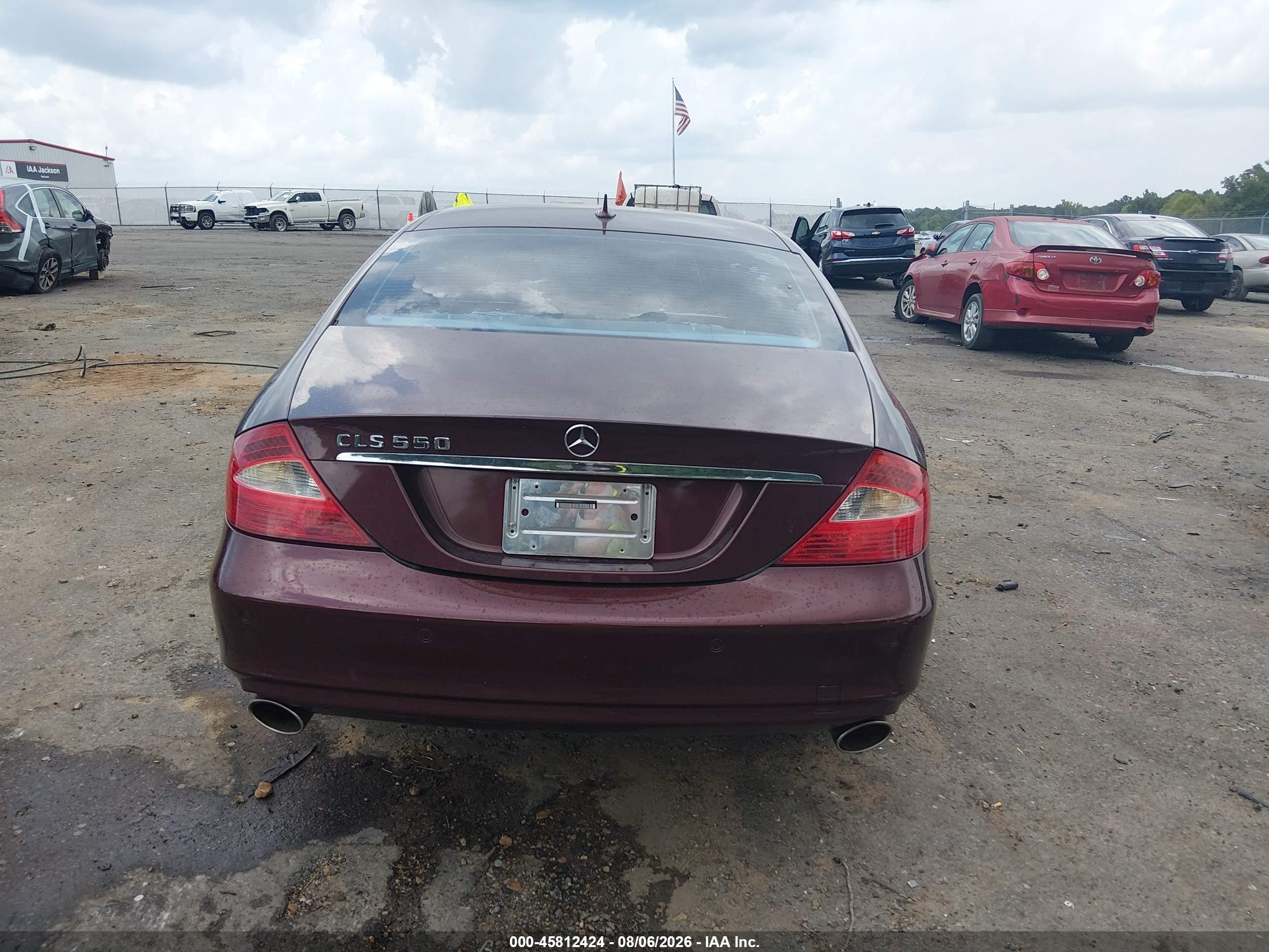 2007 Mercedes-benz Cls 550 Maroon vin: WDDDJ72X47A095271
