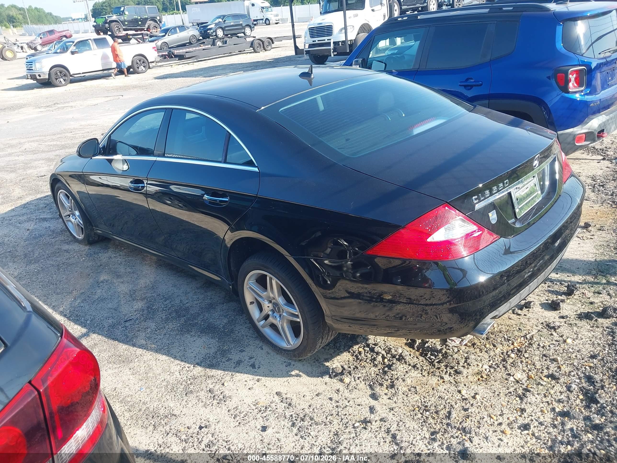 2007 Mercedes-benz Cls 550   Black vin: WDDDJ72X57A102891