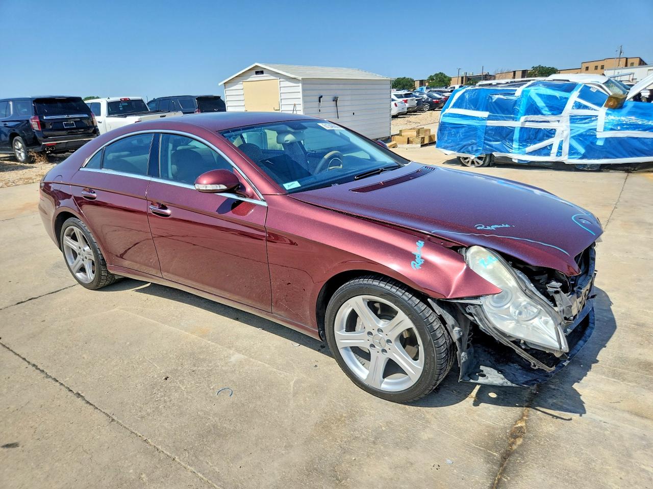 2006 Mercedes-benz Cls 500c Maroon vin: WDDDJ75X06A075299