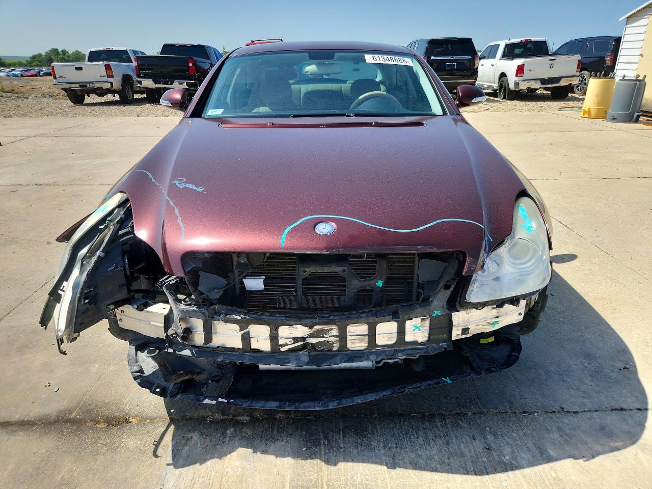 2006 Mercedes-benz Cls 500c Maroon vin: WDDDJ75X06A075299
