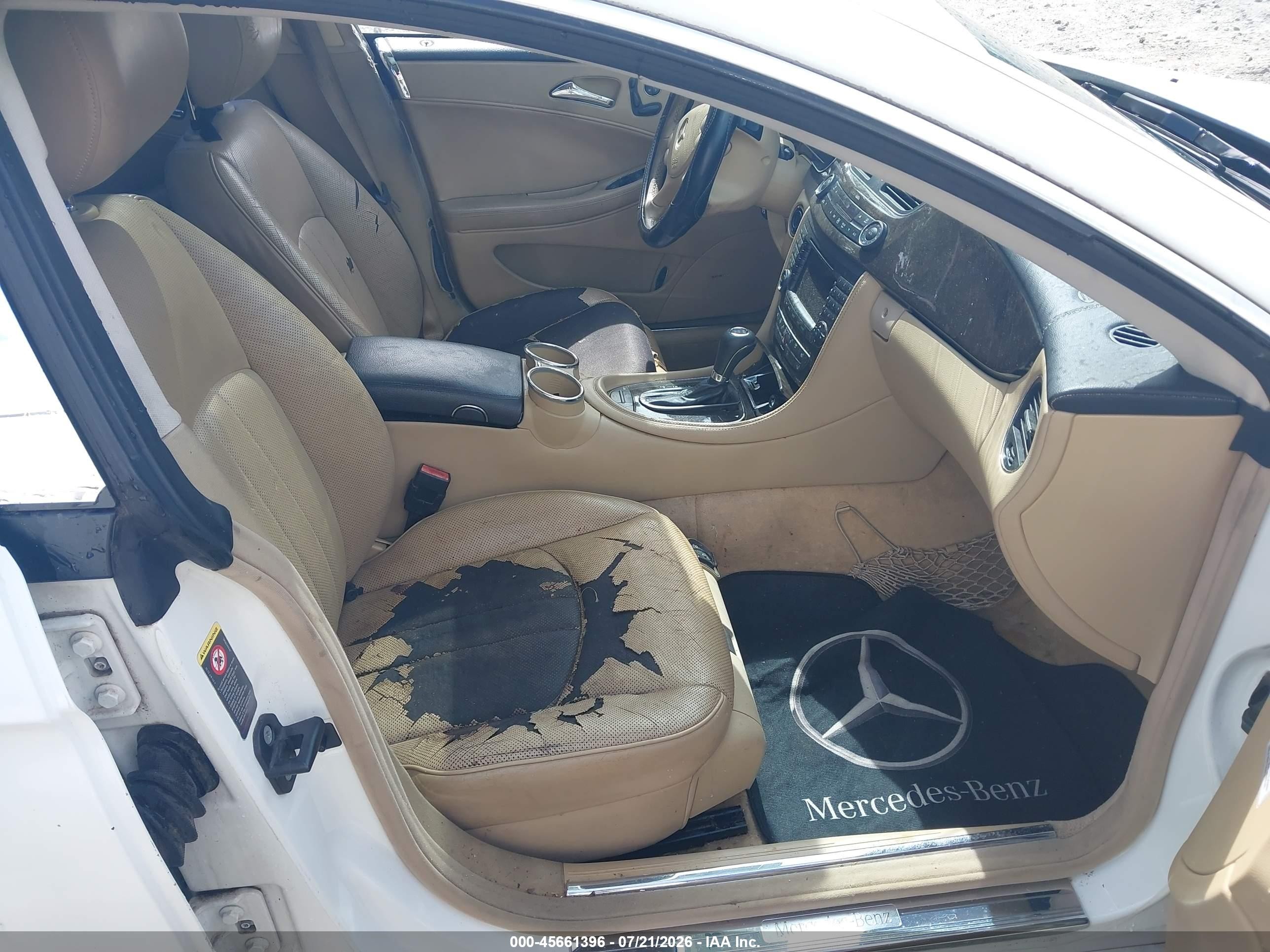 2006 Mercedes-benz Cls 500   White vin: WDDDJ75X16A039251