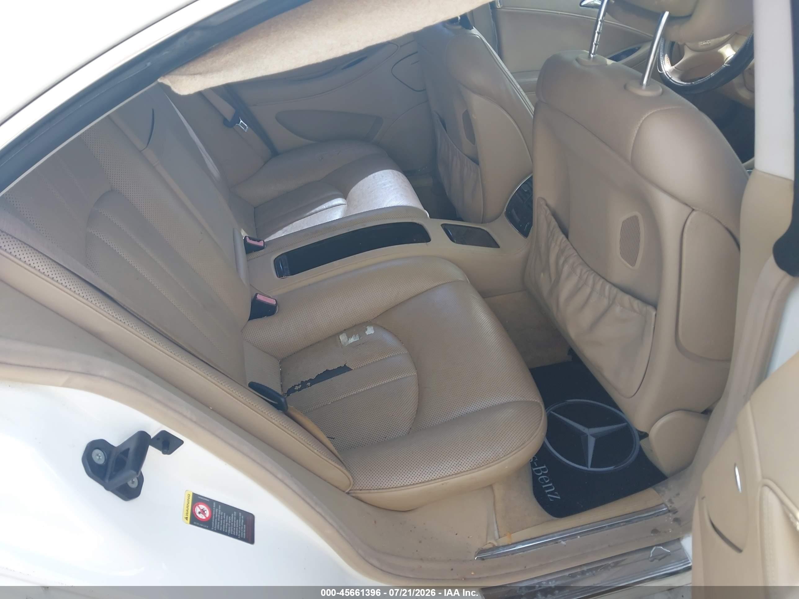 2006 Mercedes-benz Cls 500   White vin: WDDDJ75X16A039251