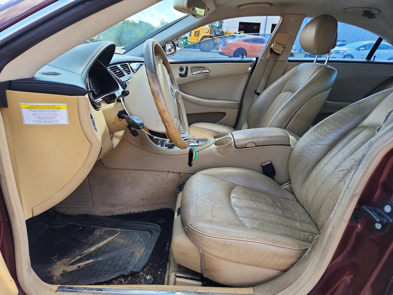 2006 Mercedes-benz Cls 500c Maroon vin: WDDDJ75X46A043665