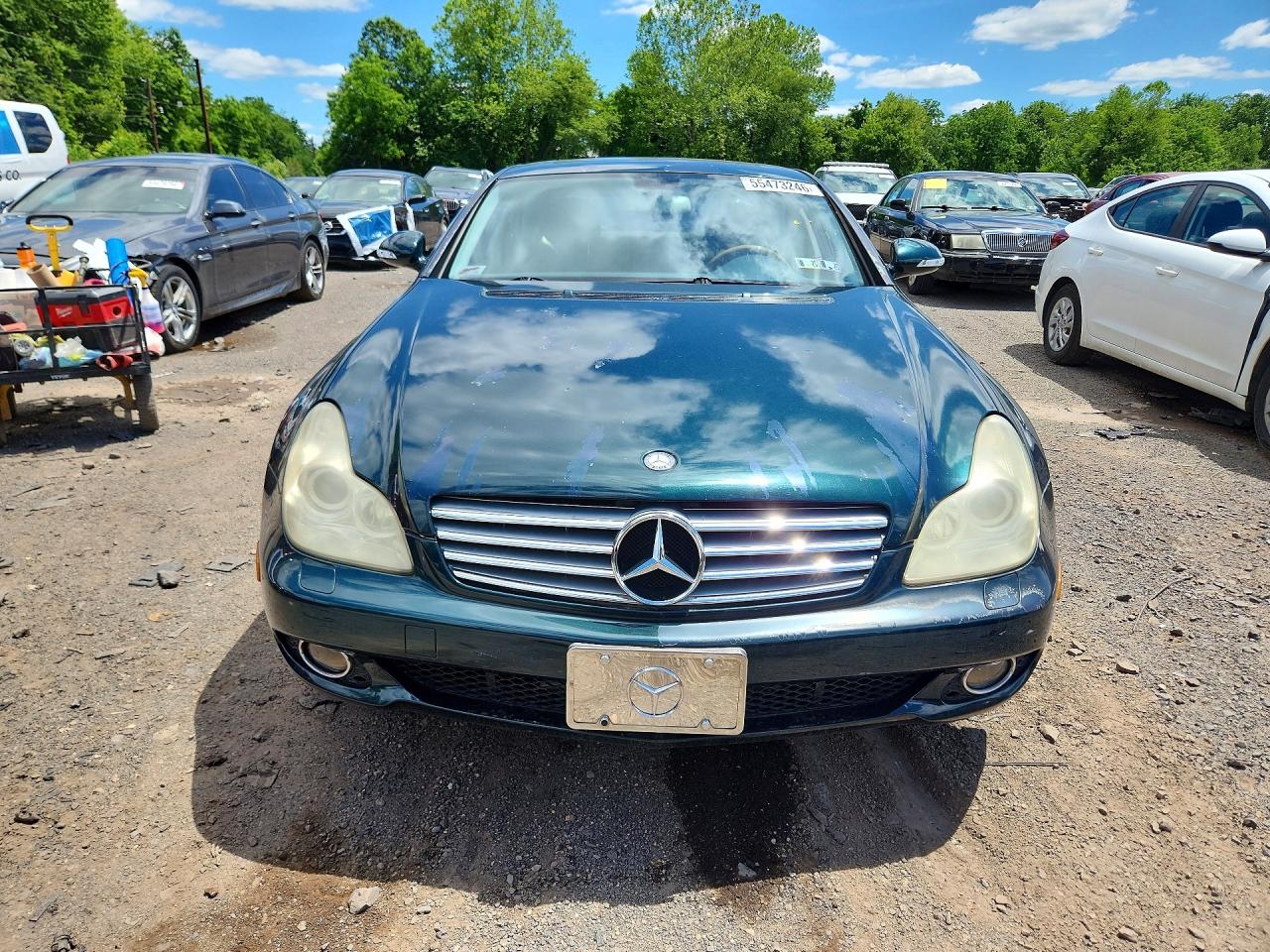 2006 Mercedes-benz Cls 500c Зеленый vin: WDDDJ75X56A047367