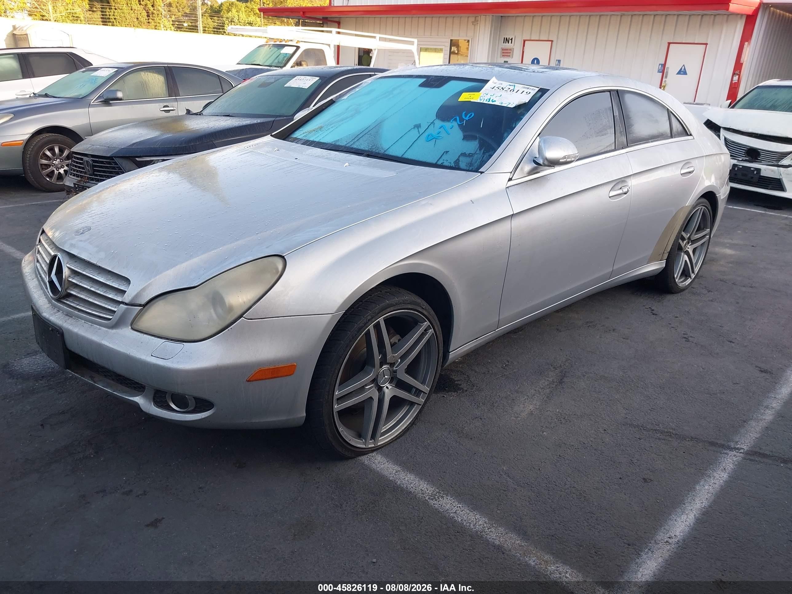 2006 Mercedes-benz Cls 500   Silver vin: WDDDJ75X66A015298