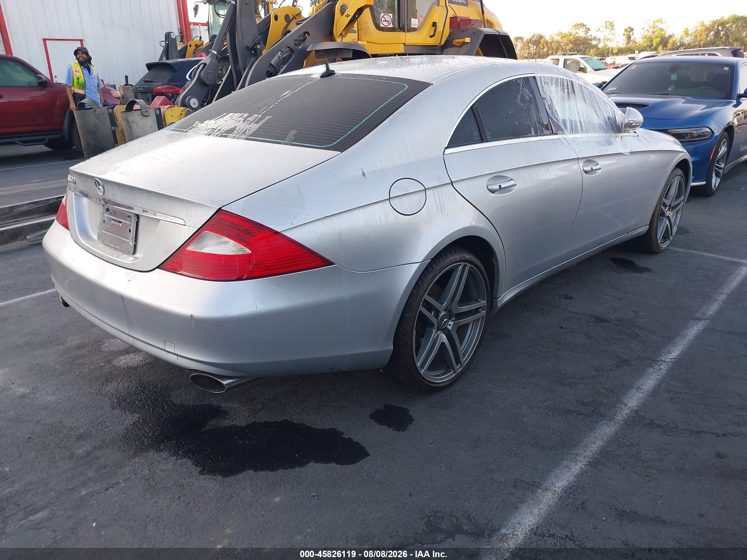 2006 Mercedes-benz Cls 500   Silver vin: WDDDJ75X66A015298
