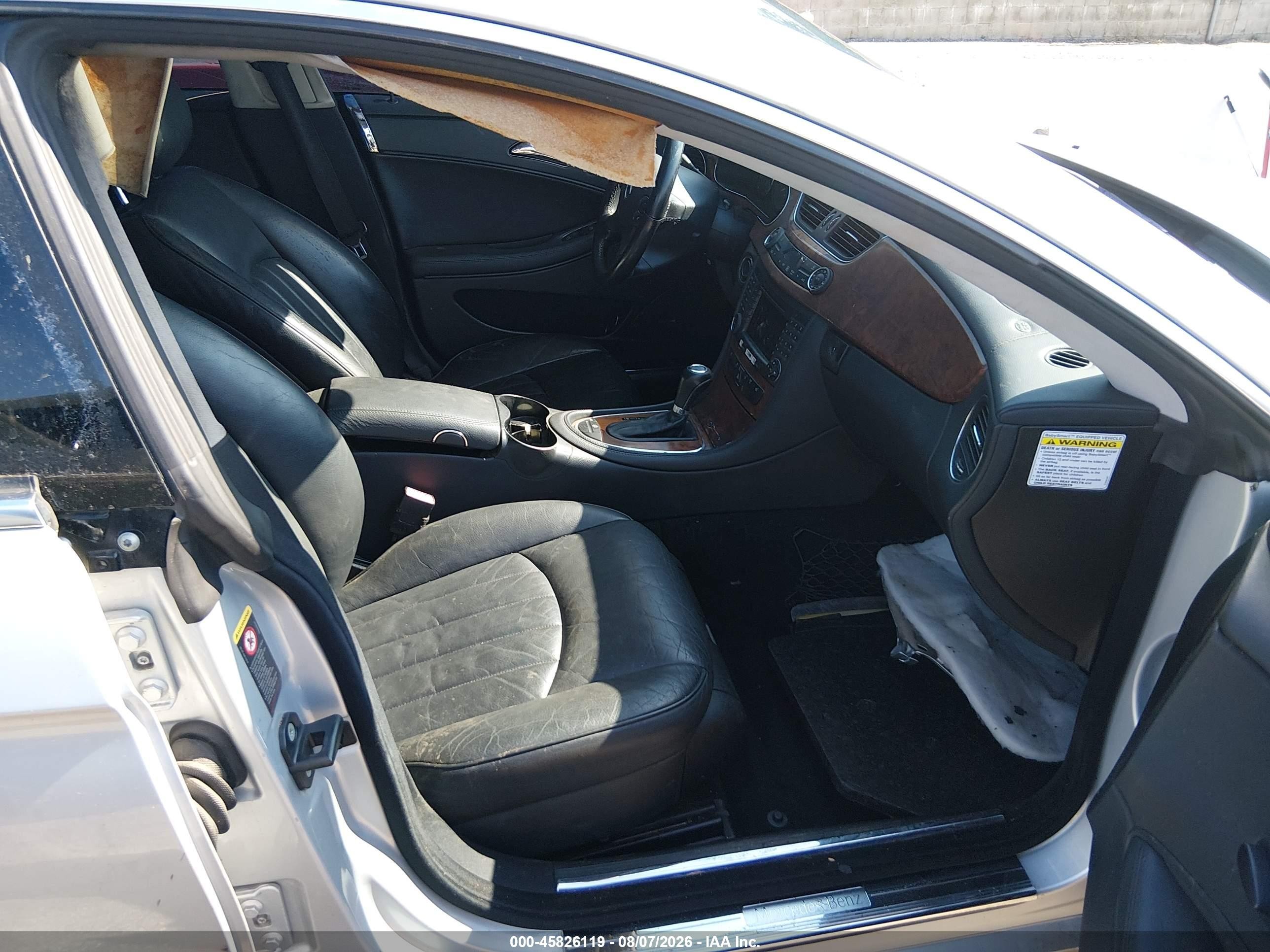 2006 Mercedes-benz Cls 500   Silver vin: WDDDJ75X66A015298