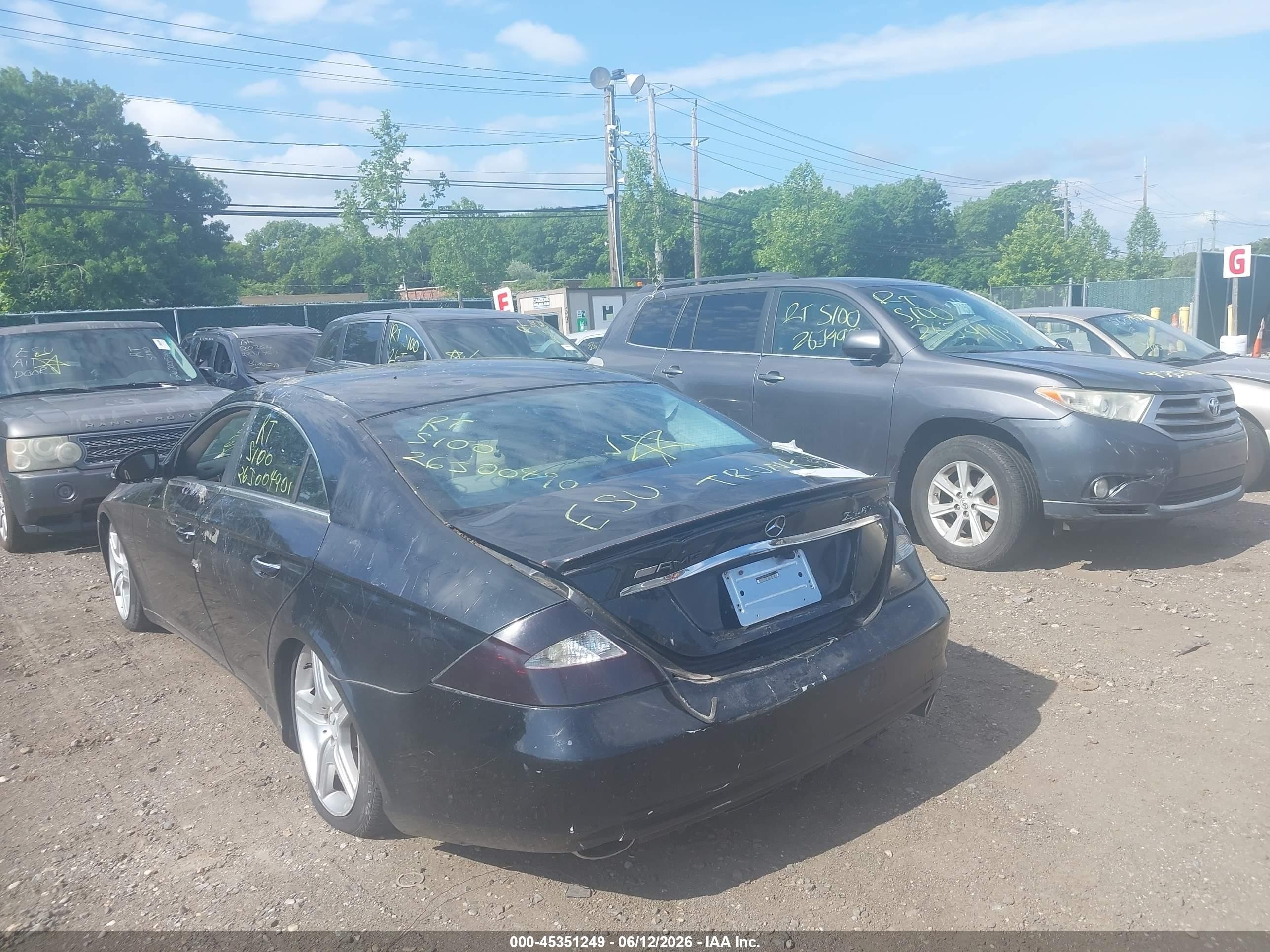 2006 Mercedes-benz Cls 500   Black vin: WDDDJ75X76A032031