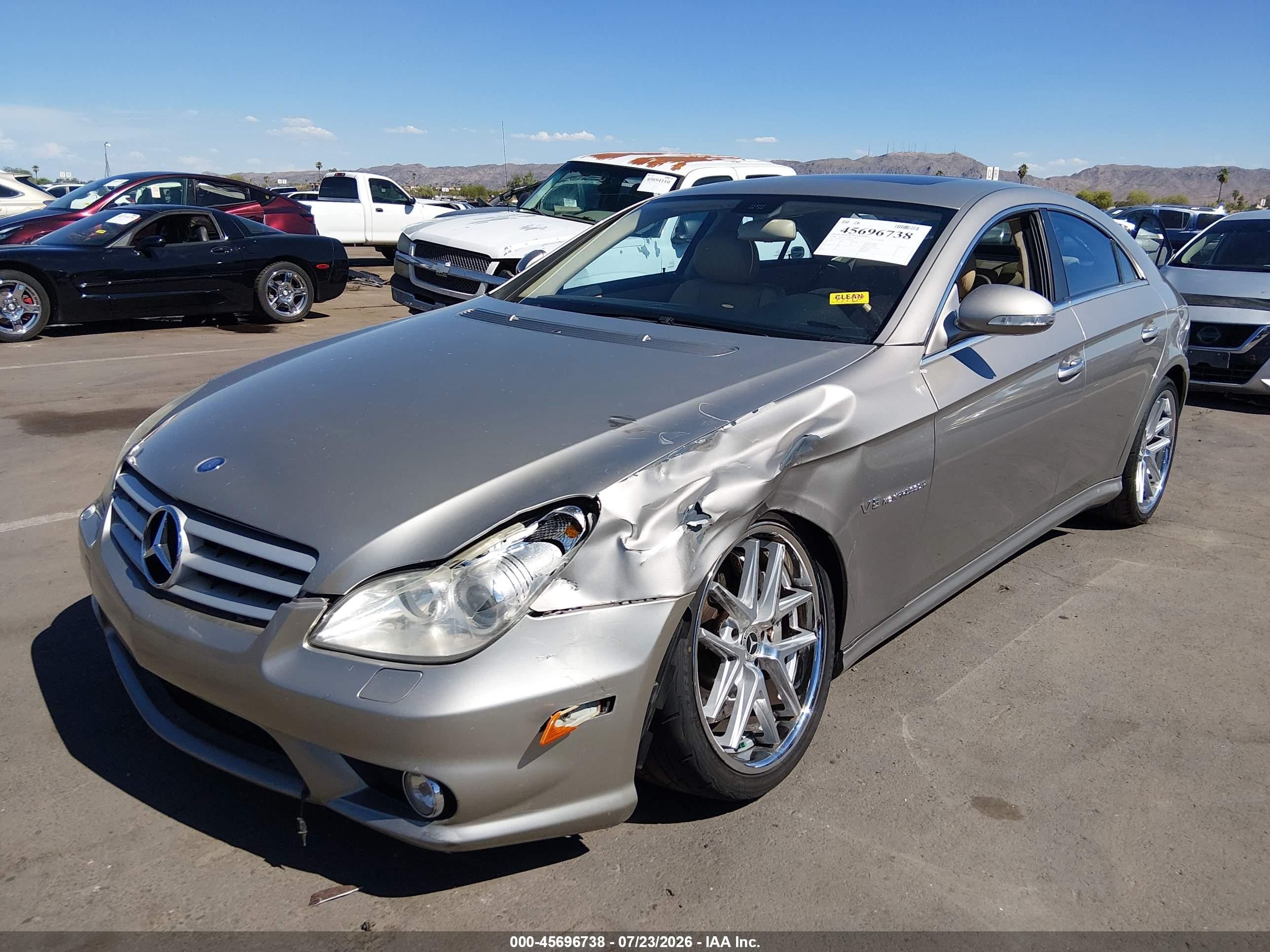 2006 Mercedes-benz Cls 55 Amg   Beige vin: WDDDJ76X16A070465