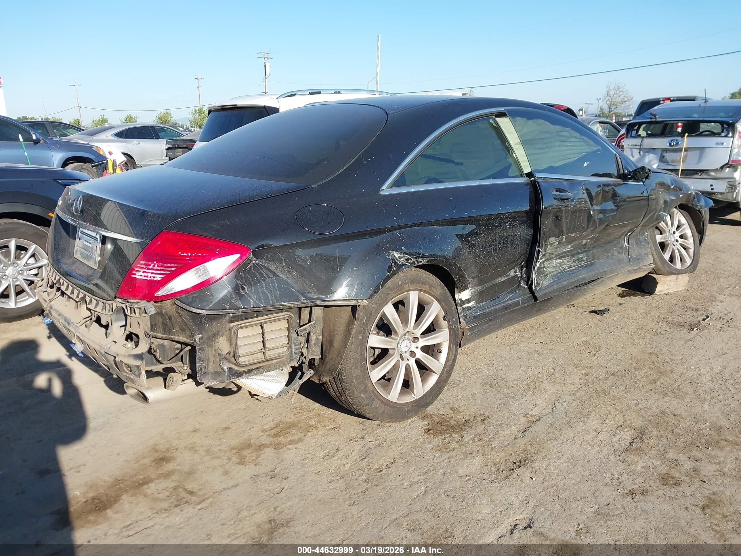 2008 Mercedes-benz Cl 550   Black vin: WDDEJ71X28A011150