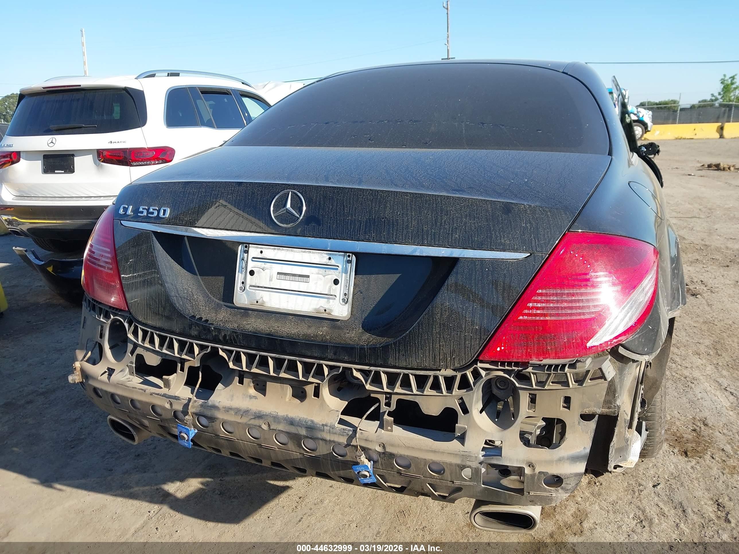 2008 Mercedes-benz Cl 550   Black vin: WDDEJ71X28A011150