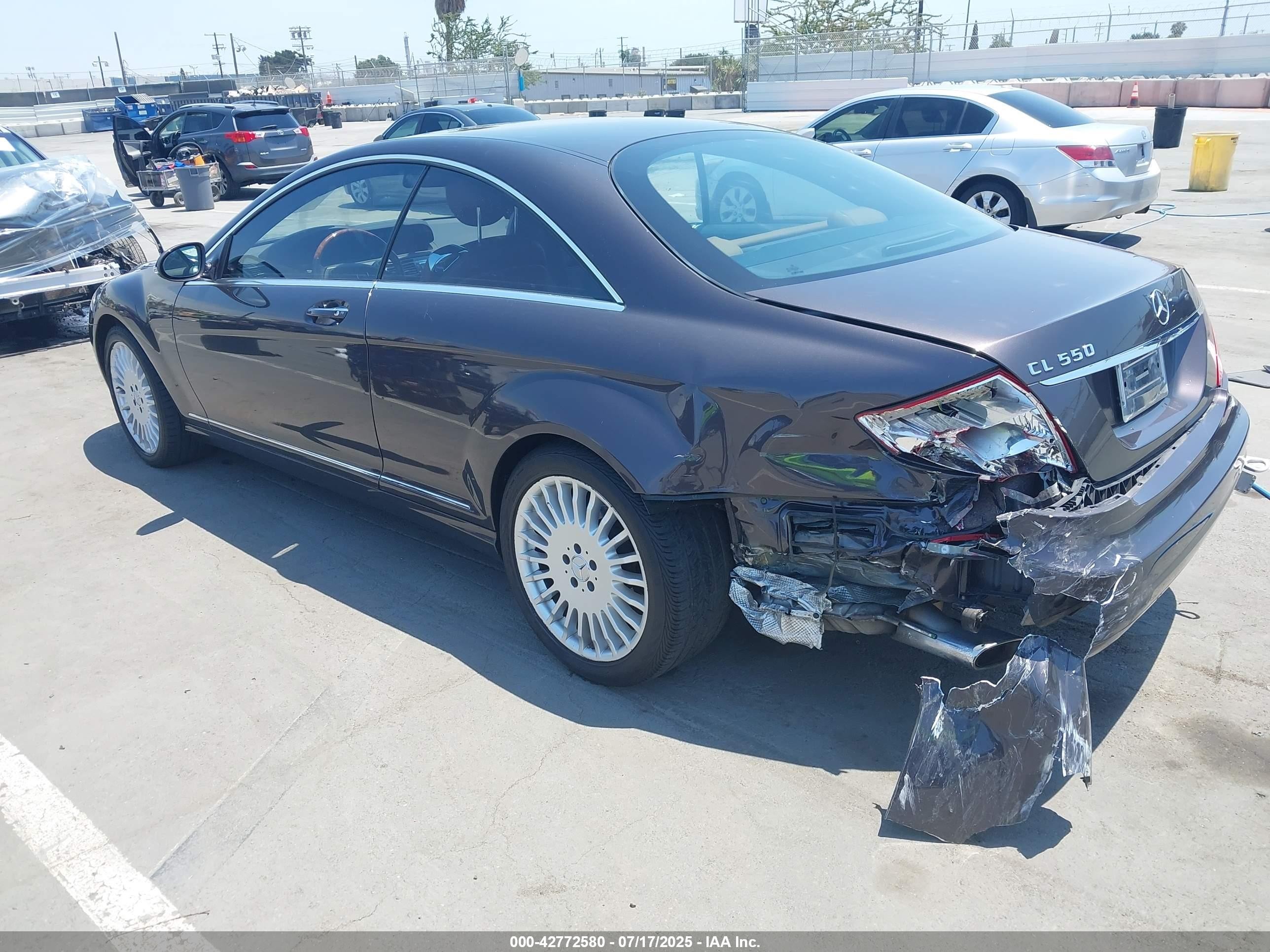 2007 Mercedes-benz Cl 550   Black vin: WDDEJ71X77A007853