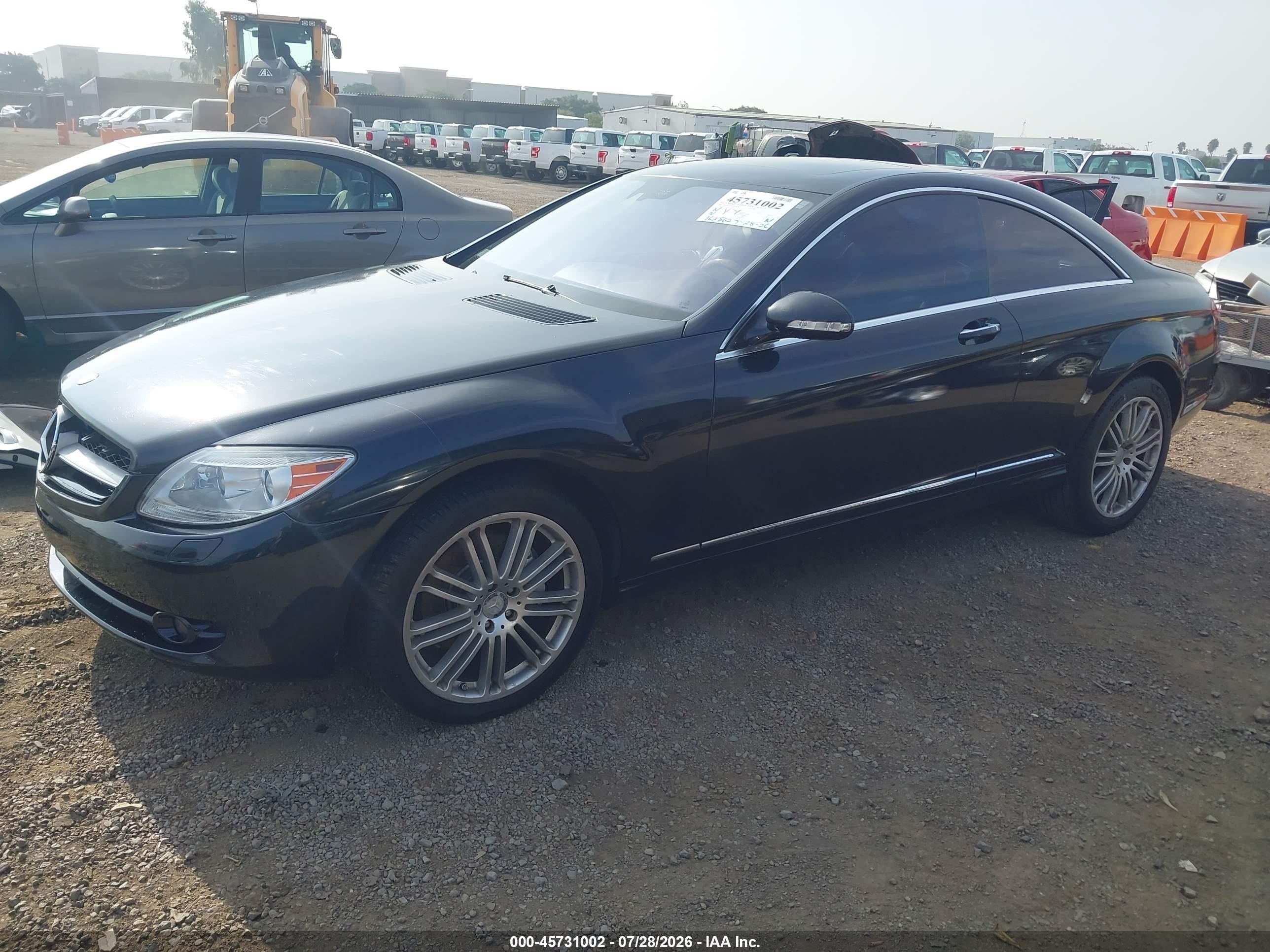 2008 Mercedes-benz Cl 550   Black vin: WDDEJ71X78A014495
