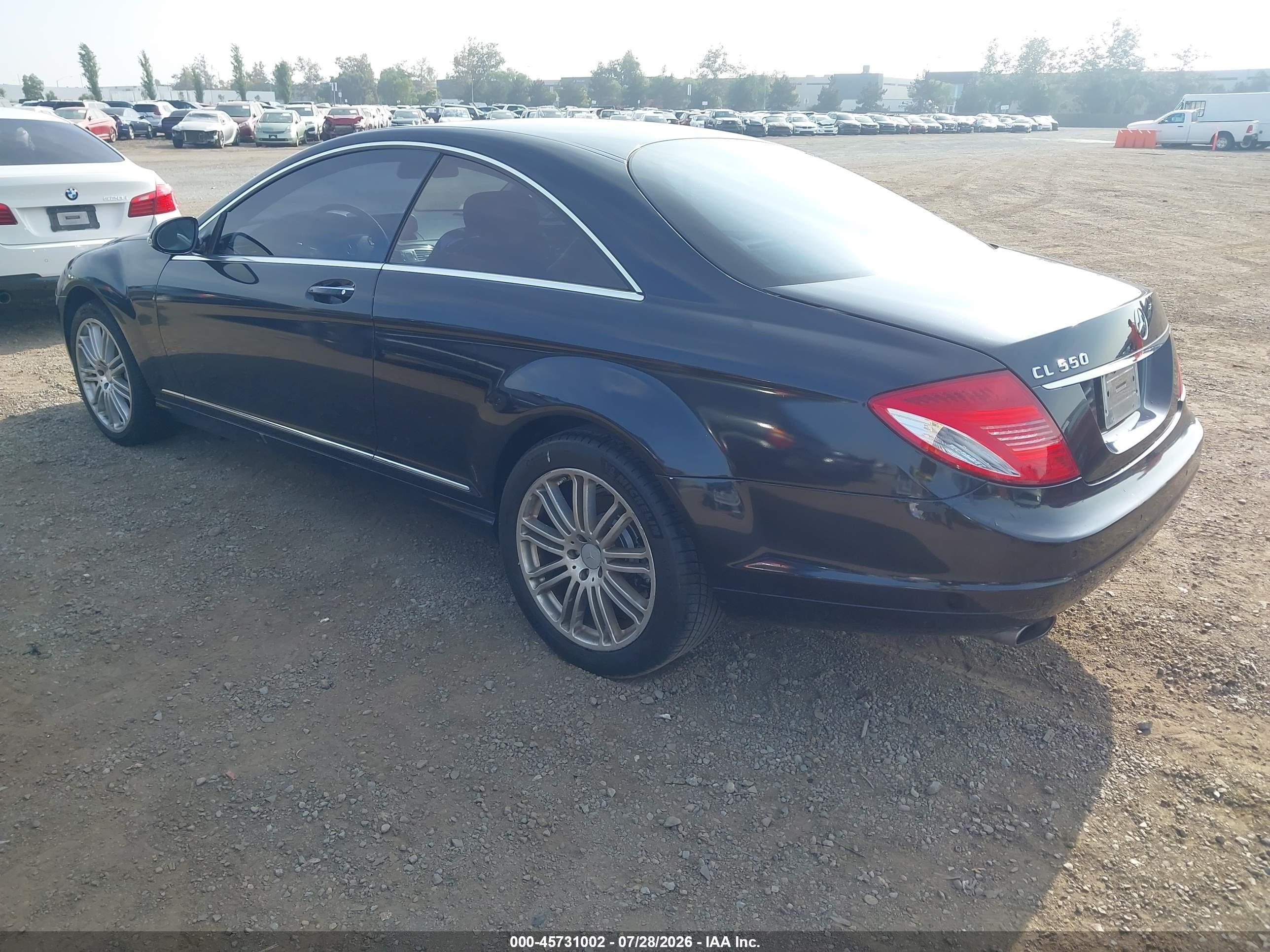 2008 Mercedes-benz Cl 550   Black vin: WDDEJ71X78A014495