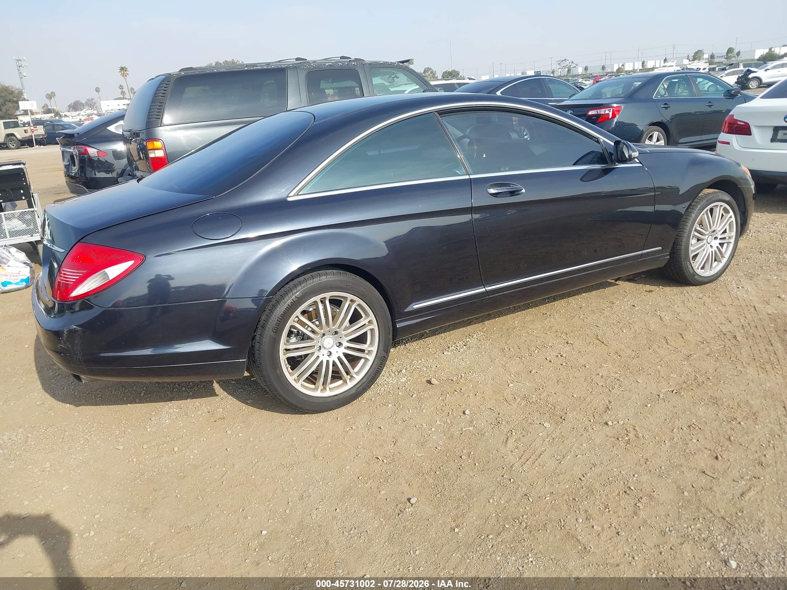 2008 Mercedes-benz Cl 550   Black vin: WDDEJ71X78A014495