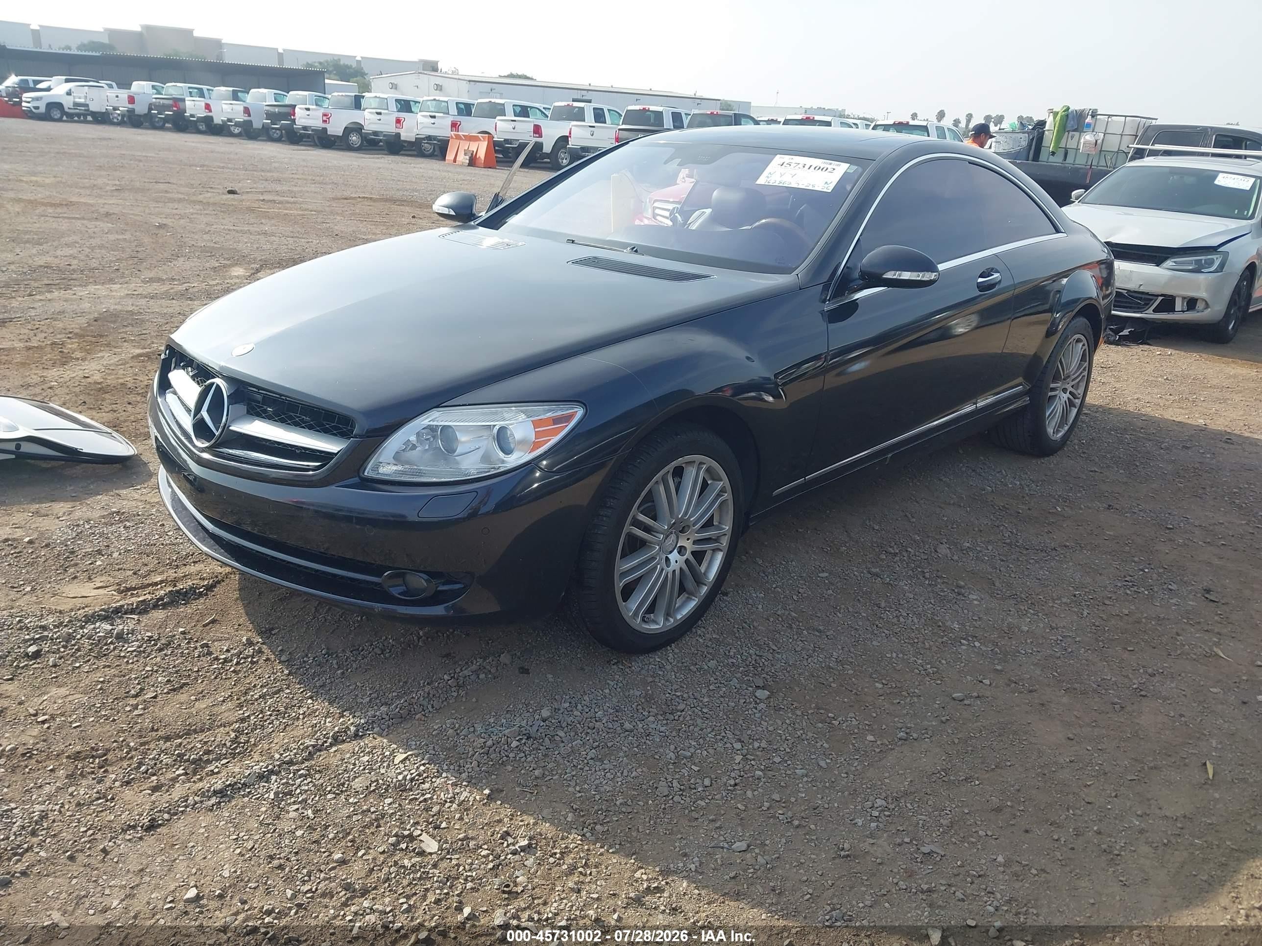 2008 Mercedes-benz Cl 550   Black vin: WDDEJ71X78A014495