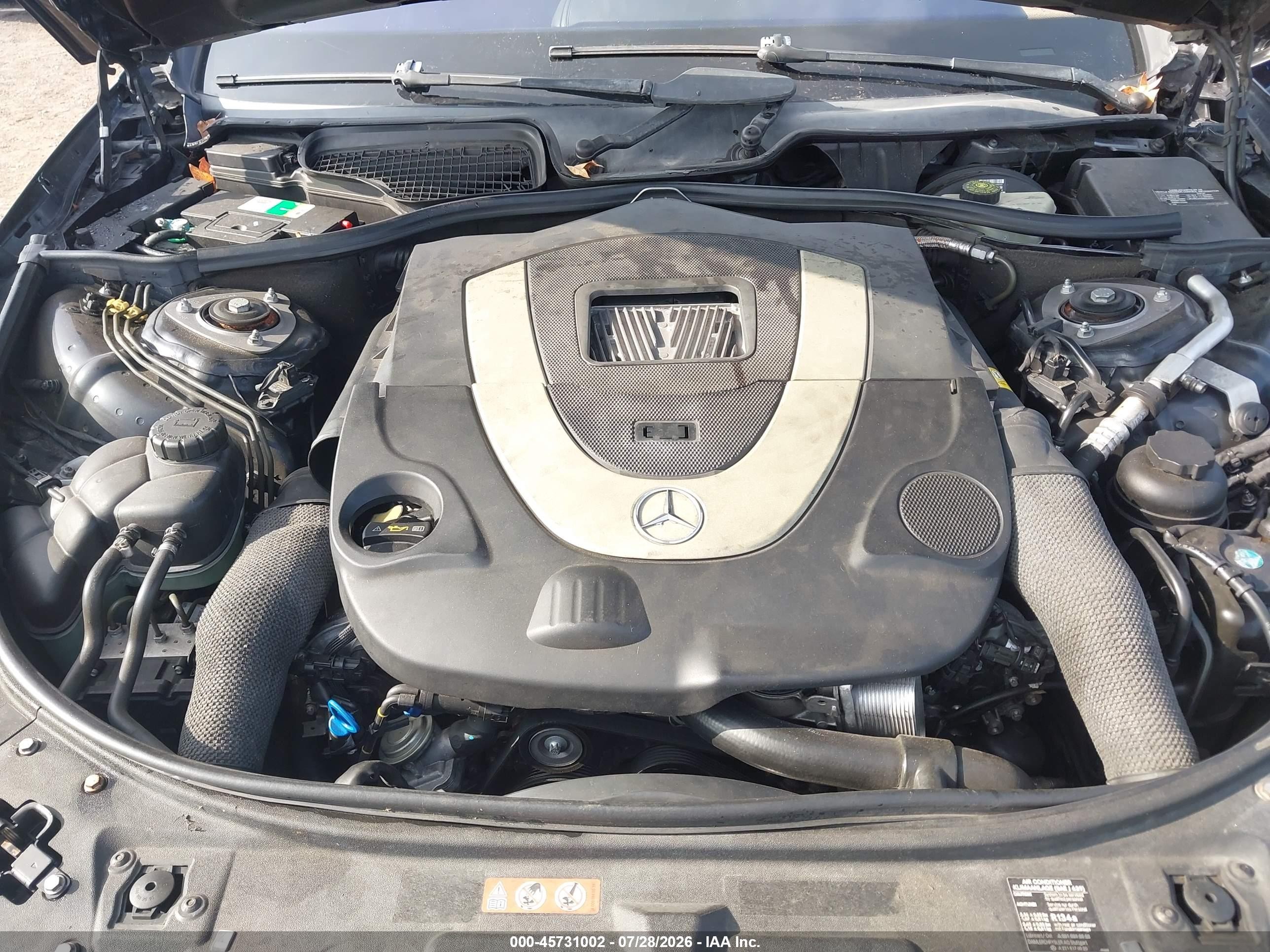 2008 Mercedes-benz Cl 550   Black vin: WDDEJ71X78A014495