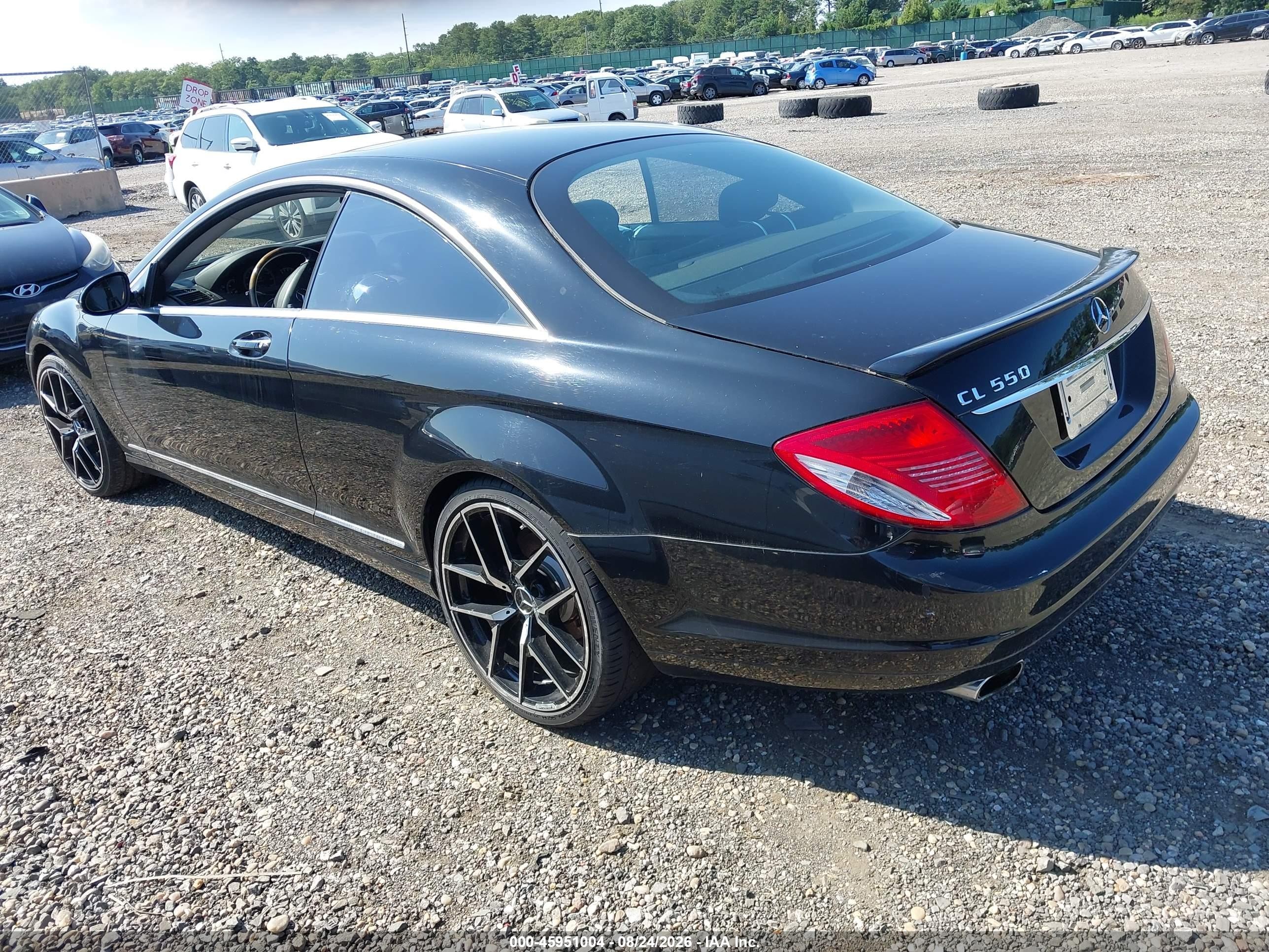 2008 Mercedes-benz Cl 550 Black vin: WDDEJ71X98A012280