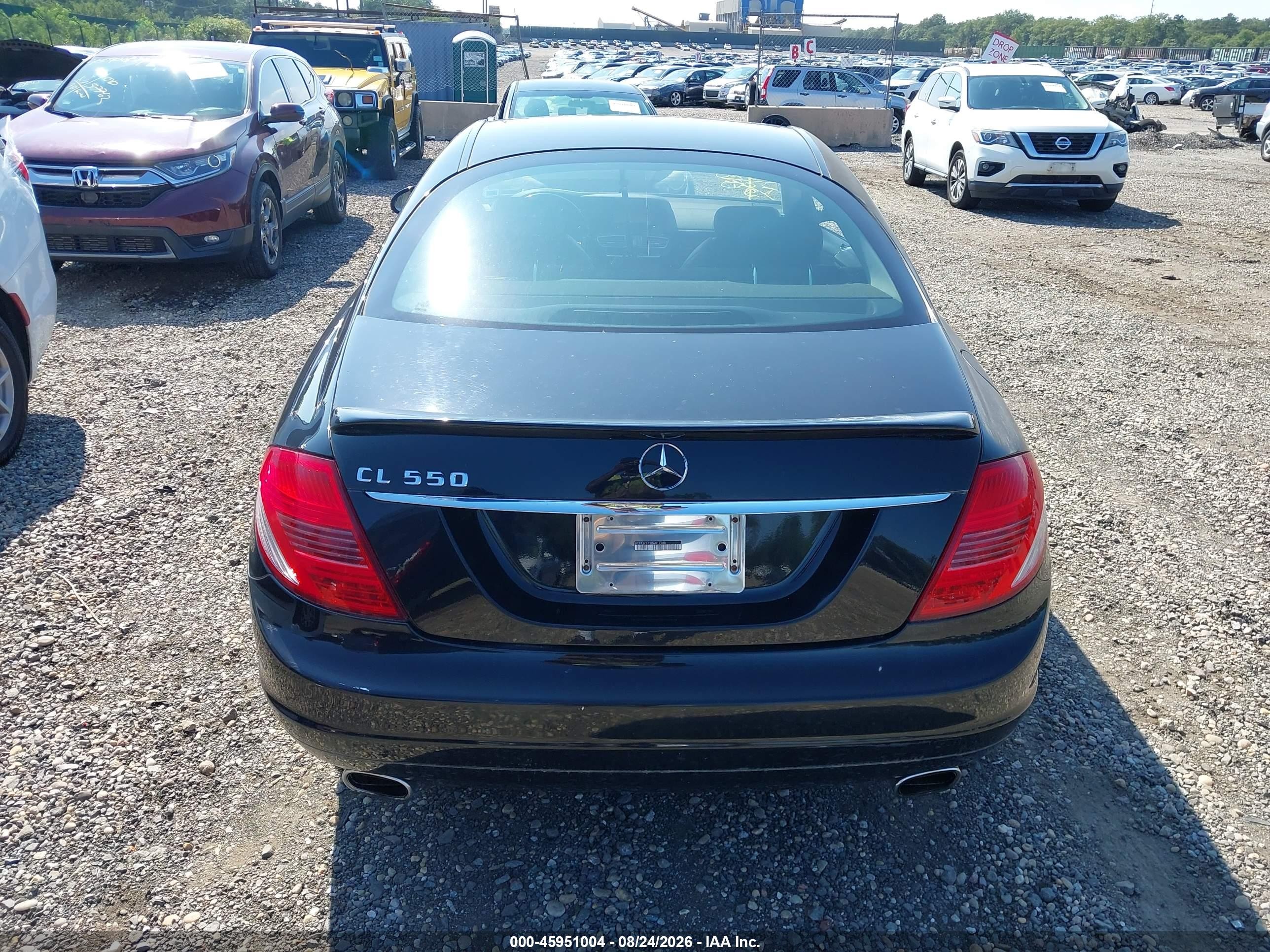 2008 Mercedes-benz Cl 550 Black vin: WDDEJ71X98A012280