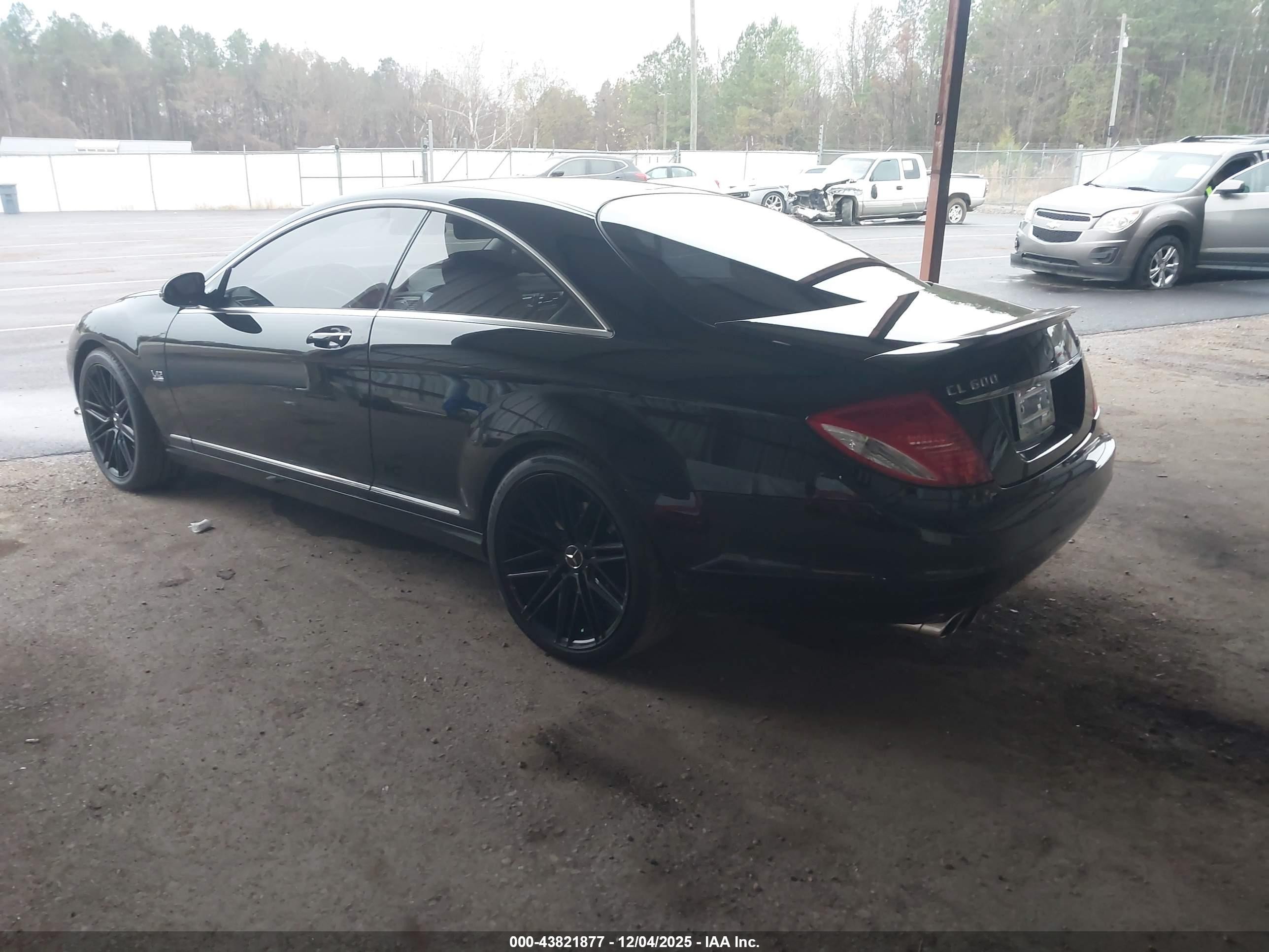 2008 Mercedes-benz Cl 600   Черный vin: WDDEJ76X18A017742